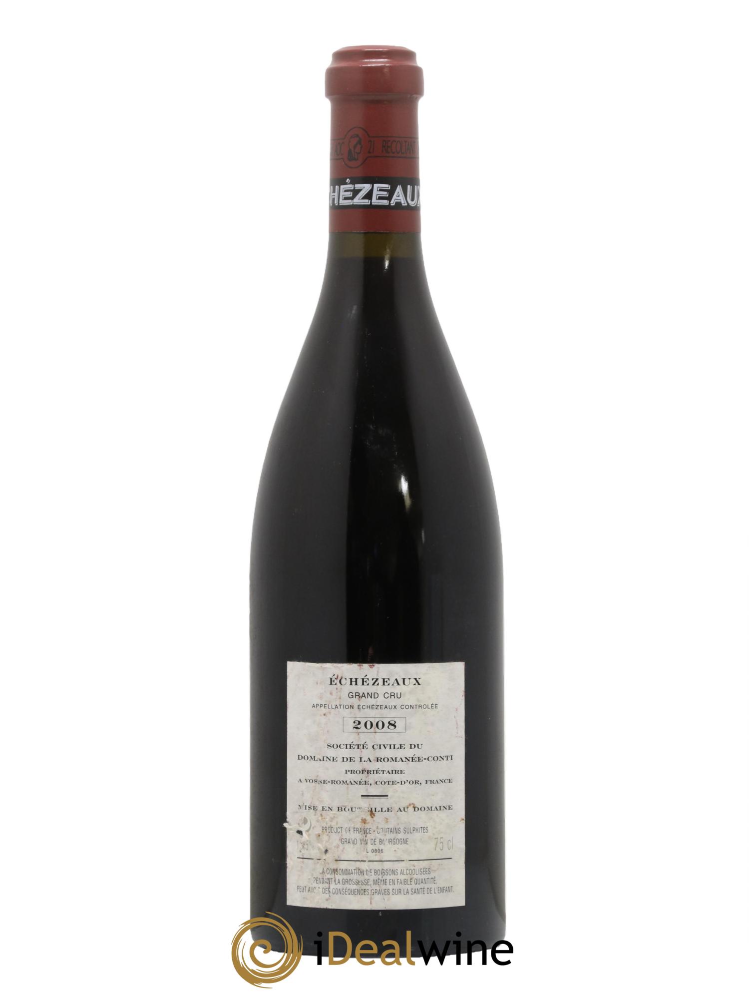 Echezeaux Grand Cru Domaine de la Romanée-Conti 2008 - Lotto di 1 bottiglia - 1