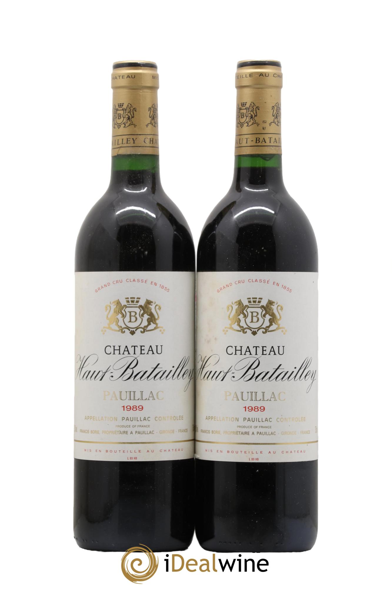 Château Haut Batailley 5ème Grand Cru Classé 1989 - Lotto di 2 bottiglie - 0