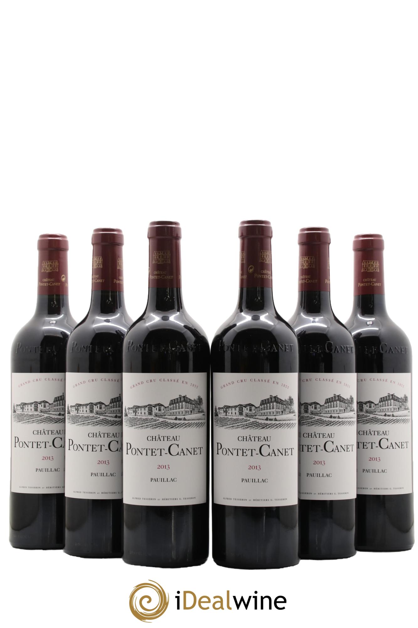 Château Pontet Canet 5ème Grand Cru Classé 2013 - Lot de 6 bouteilles - 0