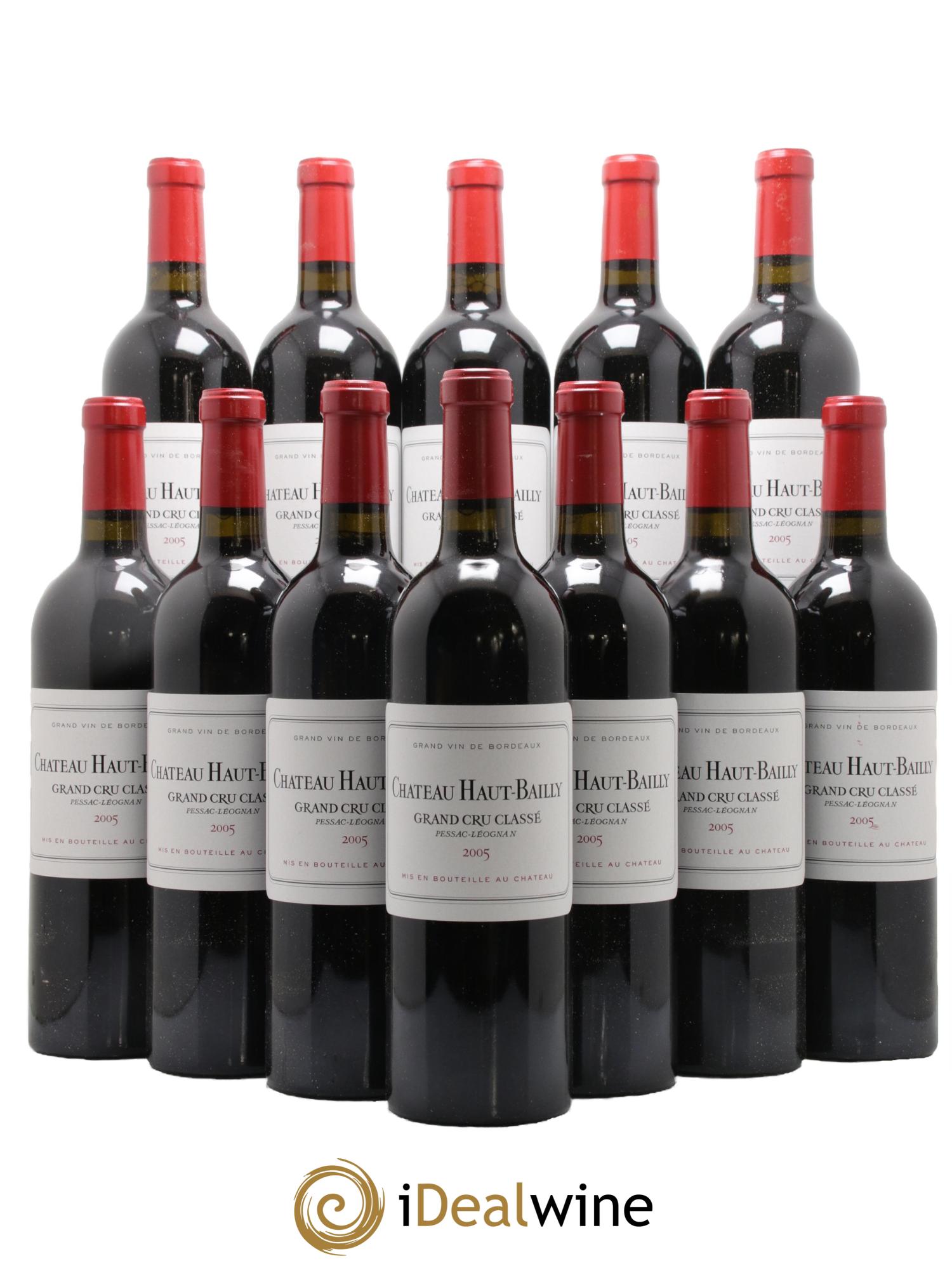 Château Haut-Bailly Cru Classé de Graves 2005 - Lot of 12 bottles - 0