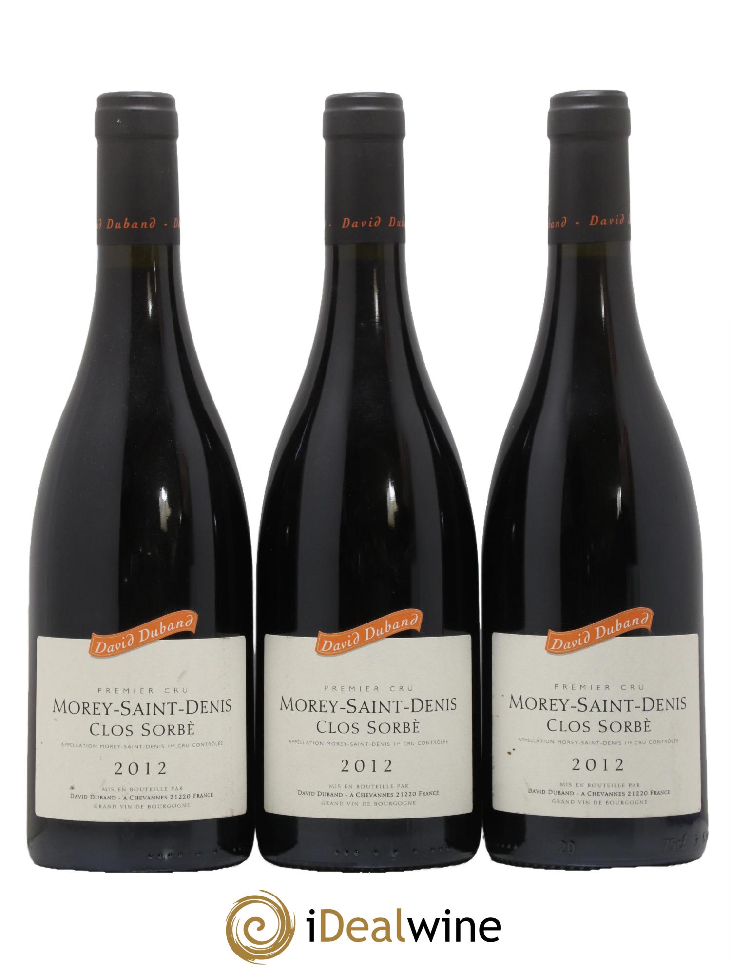 Morey Saint-Denis 1er Cru Clos Sorbè David Duband (Domaine) 2012 - Lot de 3 bouteilles - 0