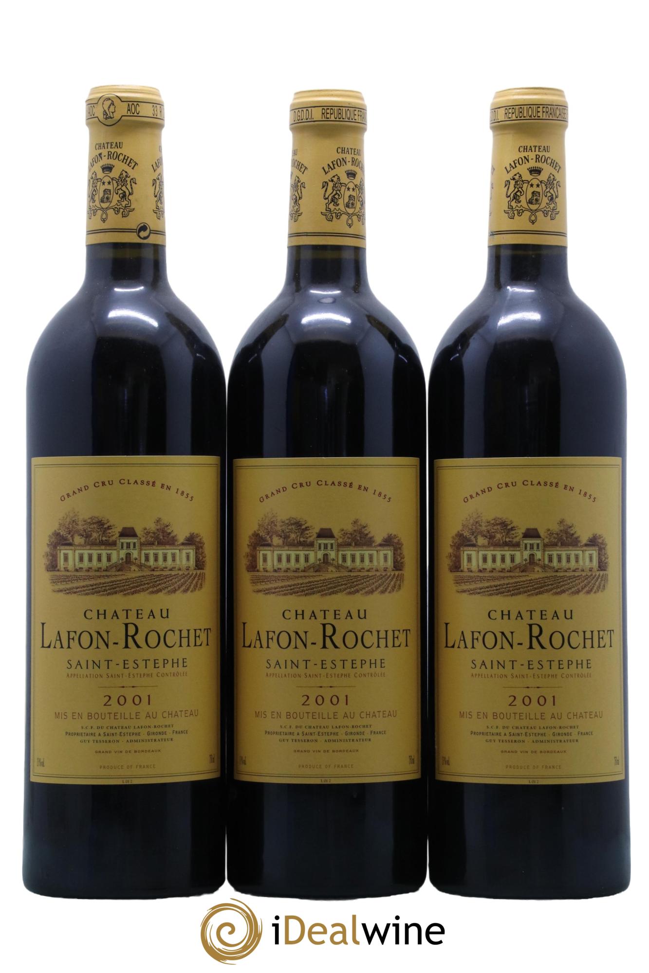 Château Lafon Rochet 4ème Grand Cru Classé  2001 - Lot de 12 bouteilles - 1