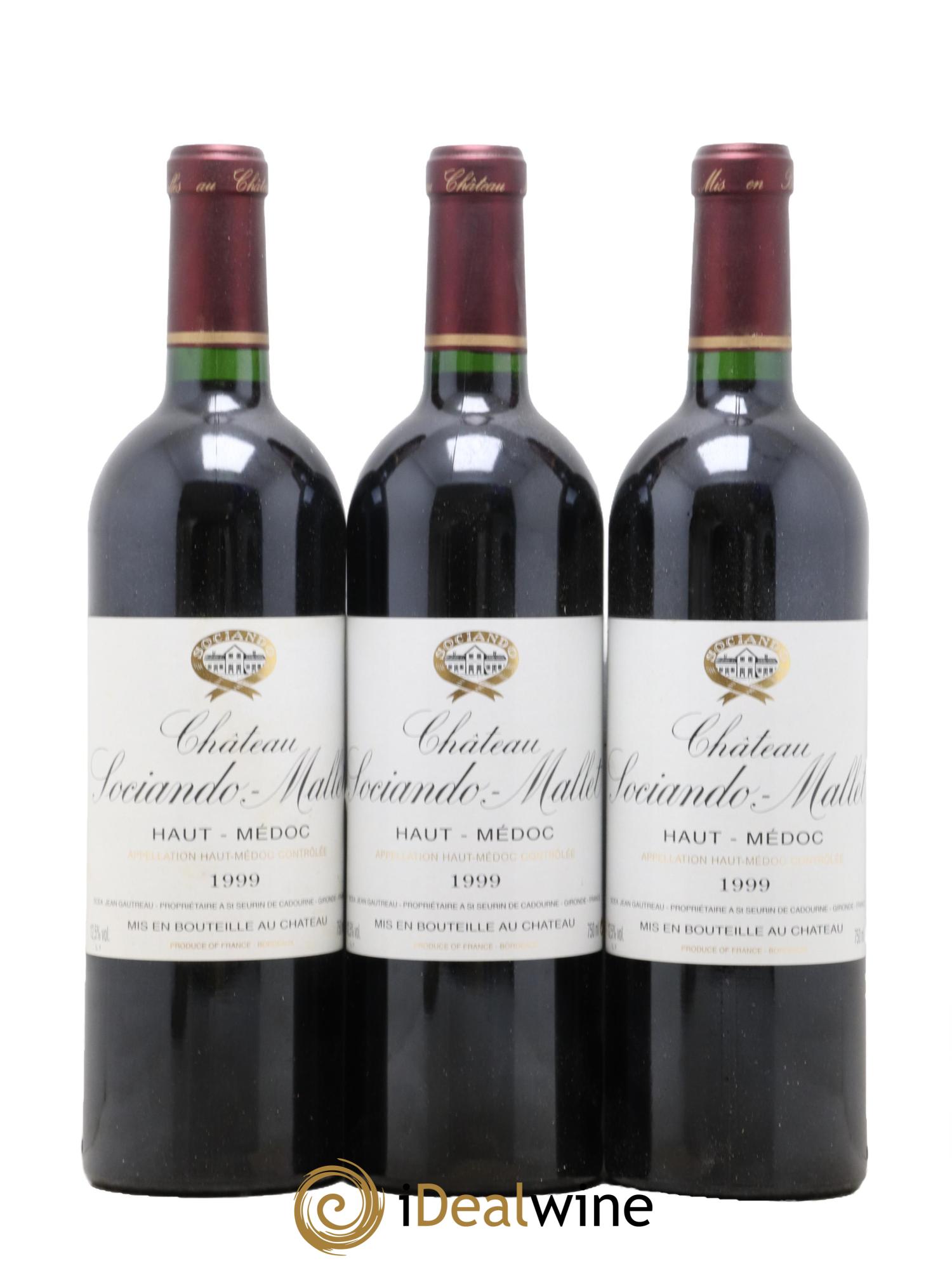 Château Sociando Mallet  1999 - Lot de 12 bouteilles - 1