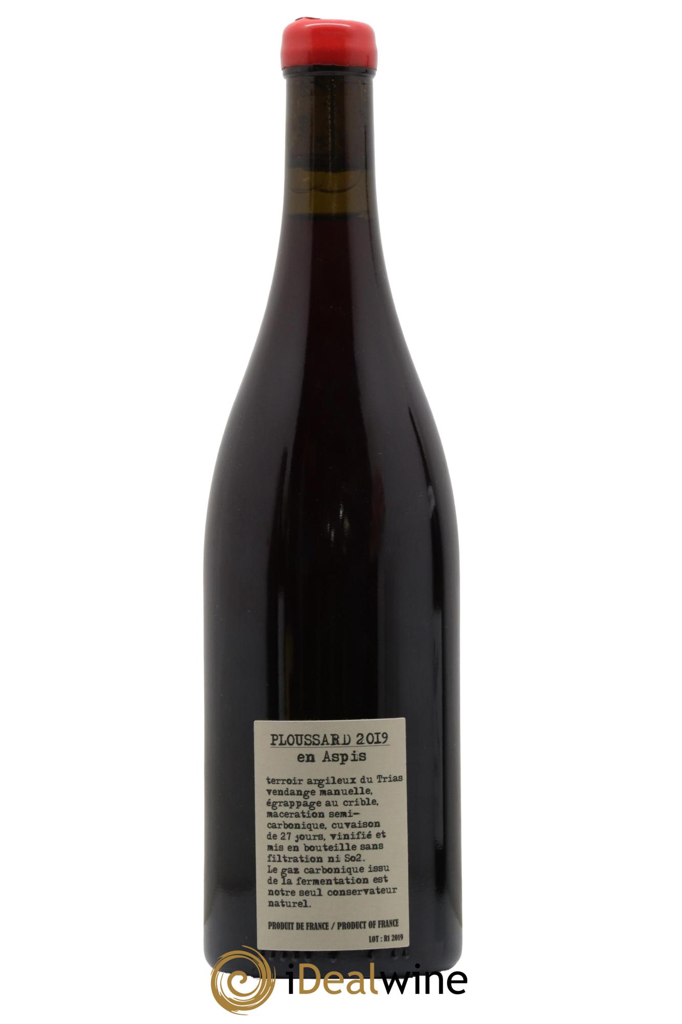 Arbois Pupillin Ploussard En Aspis Adeline Houillon & Renaud Bruyère 2019 - Lot de 1 bouteille - 1