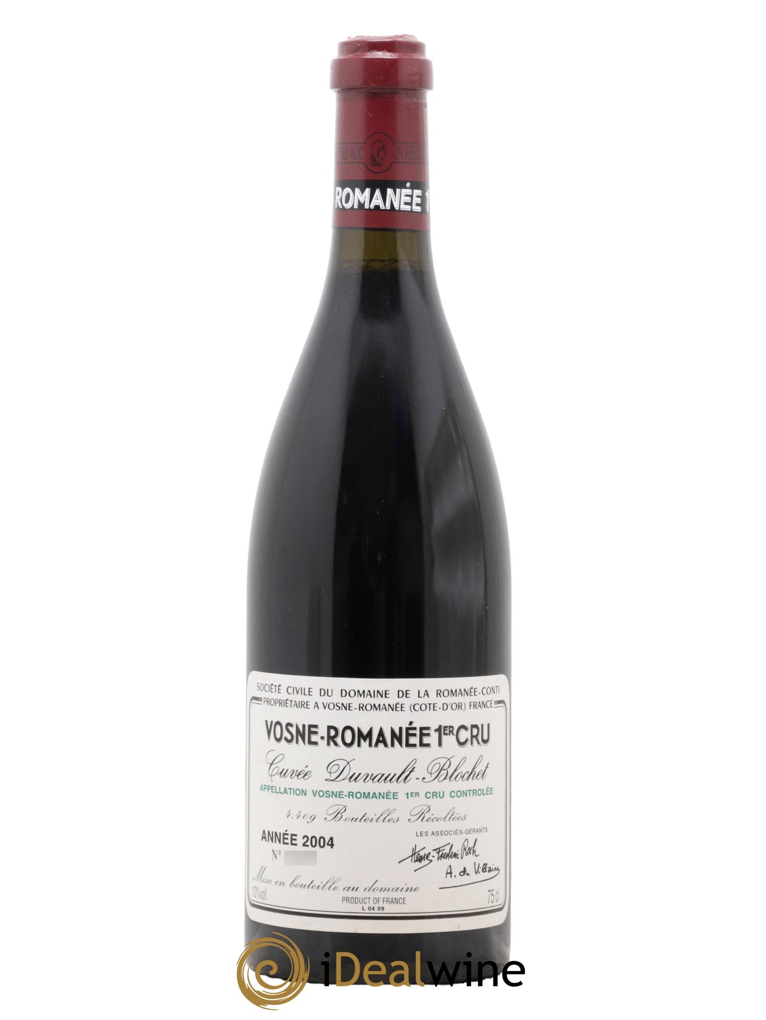 Vosne-Romanée 1er Cru Cuvée Duvault Blochet Domaine de la Romanée-Conti 2004 - Lot of 1 bottle - 0