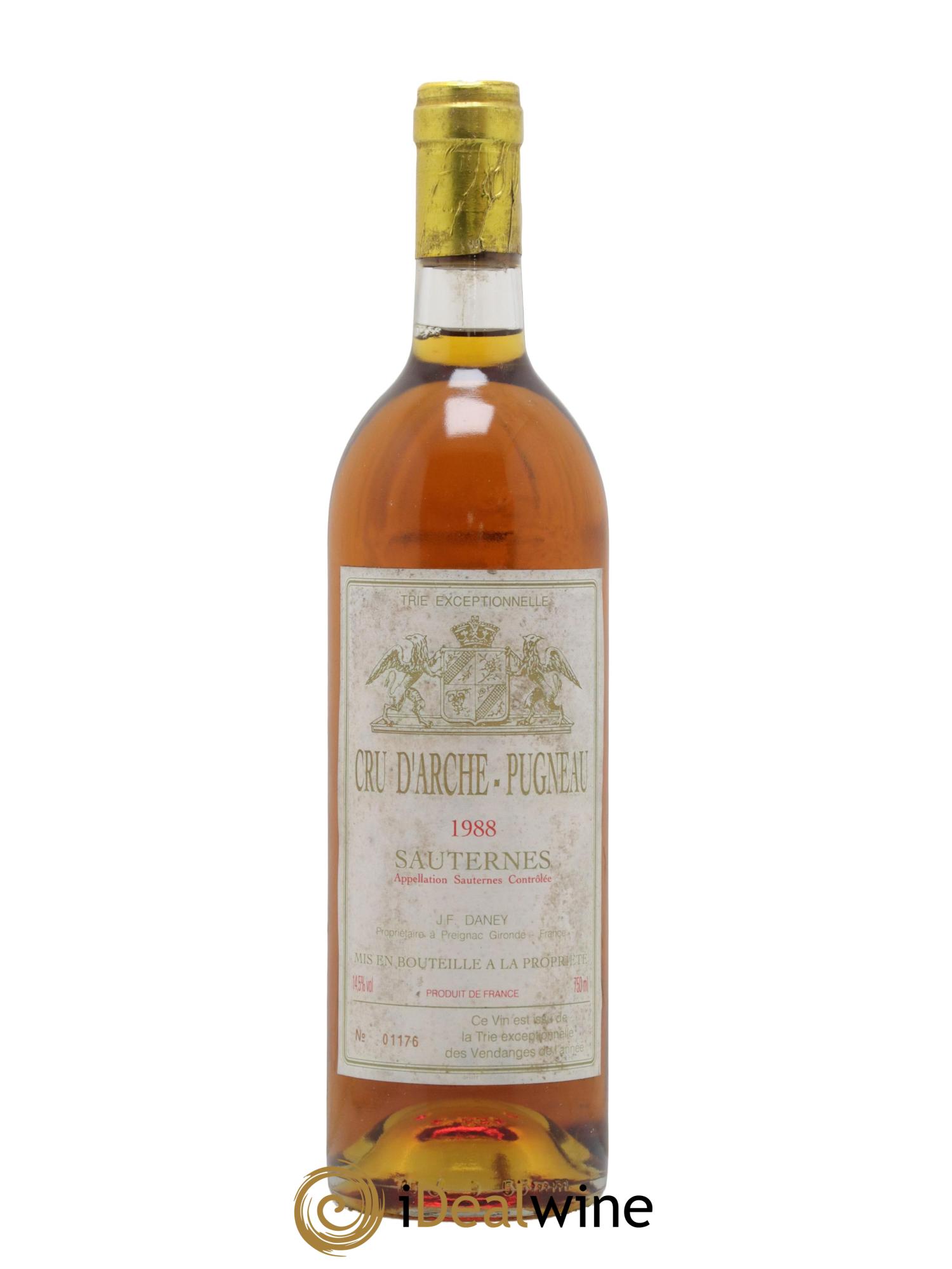 Sauternes Cru D'Arche Pugneau Trie Exceptionnelle Ambre 1988 - Lotto di 1 bottiglia - 0