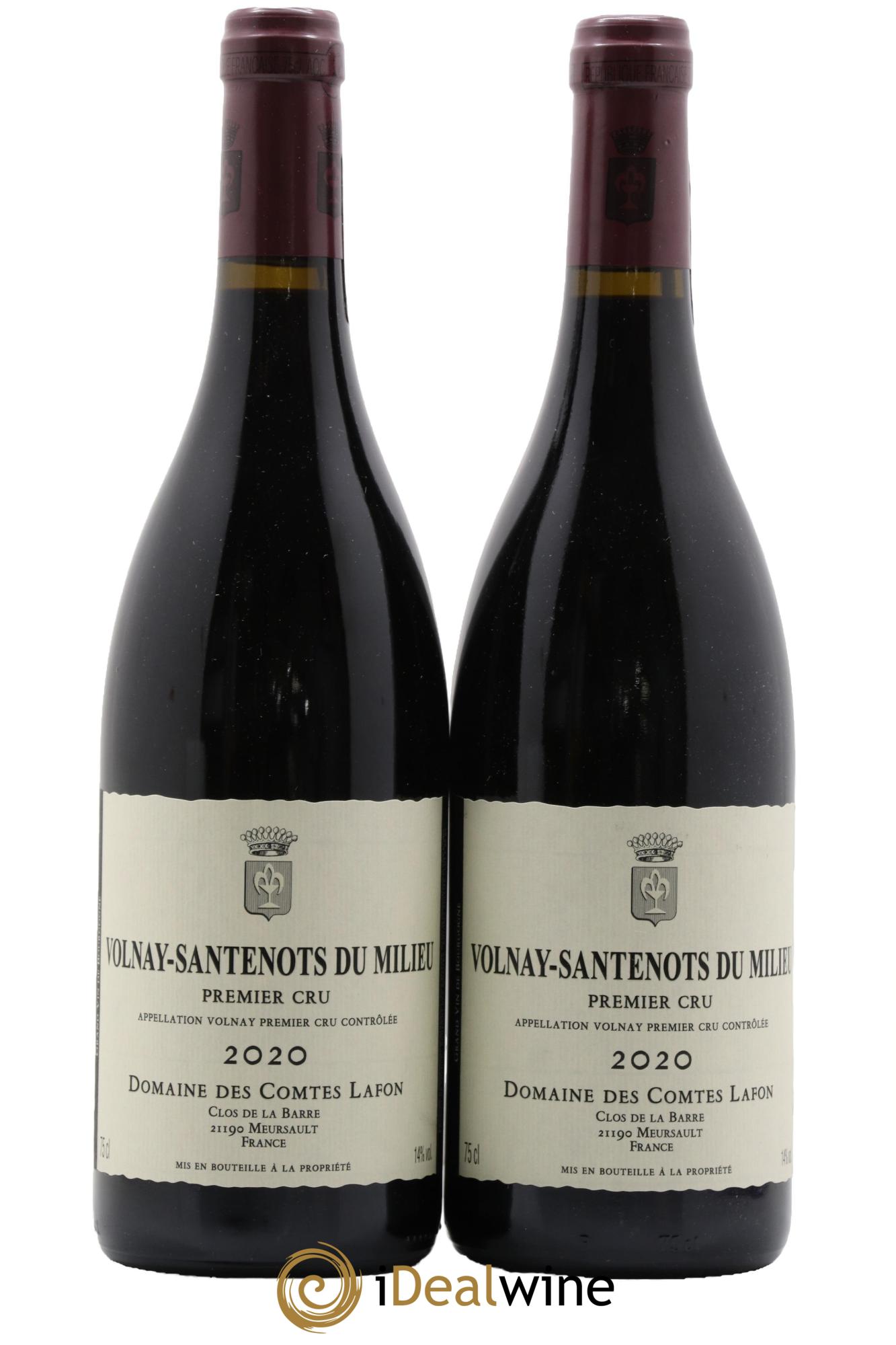 Volnay 1er Cru Santenots du Milieu Comtes Lafon (Domaine des) 2020 - Lotto di 2 bottiglie - 0