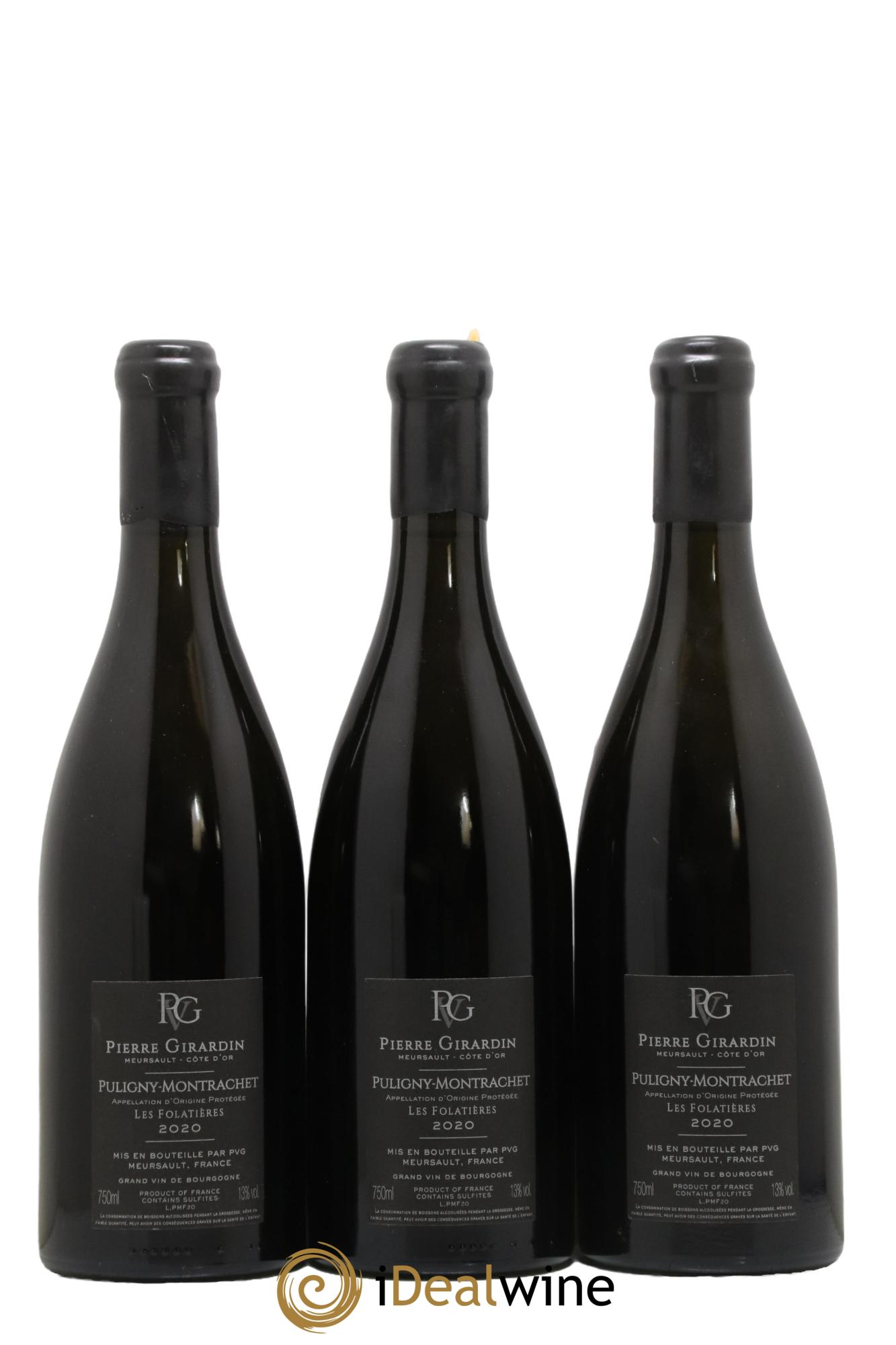 Puligny-Montrachet 1er Cru Les Folatières Pierre Girardin 2020 - Lot de 3 bouteilles - 1