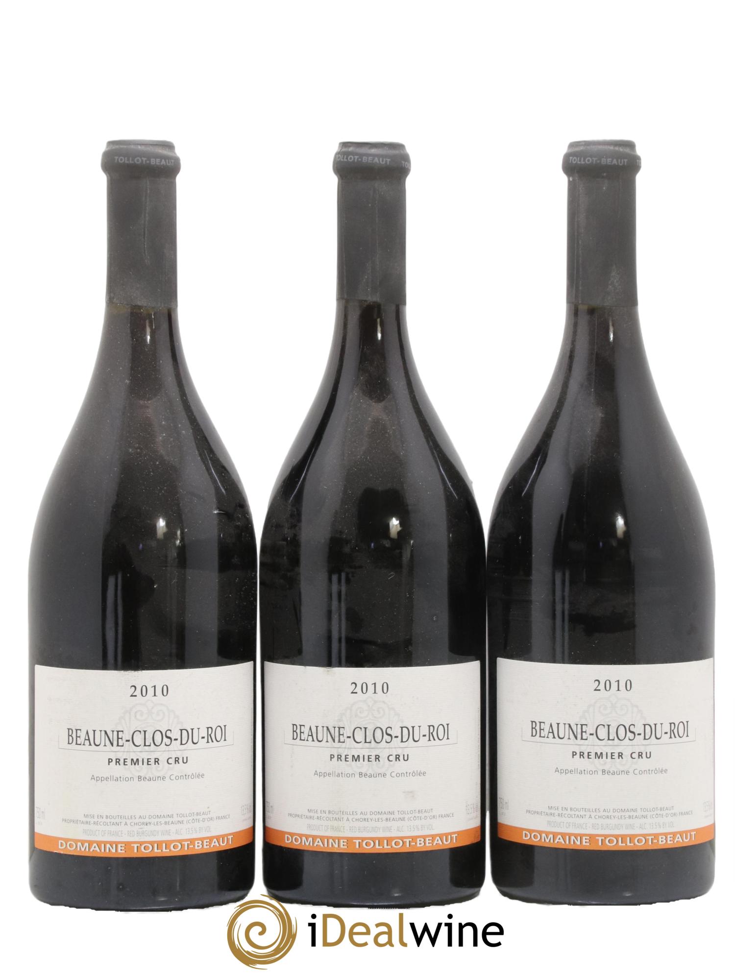 Beaune 1er Cru Clos du Roi Tollot Beaut (Domaine) 2010 - Lotto di 3 bottiglie - 0