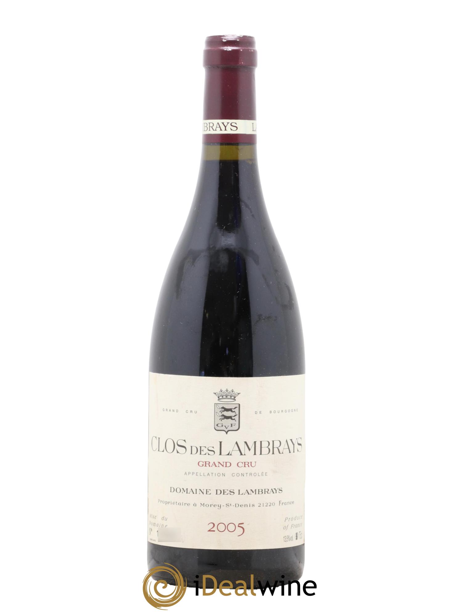 Clos des Lambrays Grand Cru Domaine des Lambrays 2005 - Lot of 1 bottle - 0