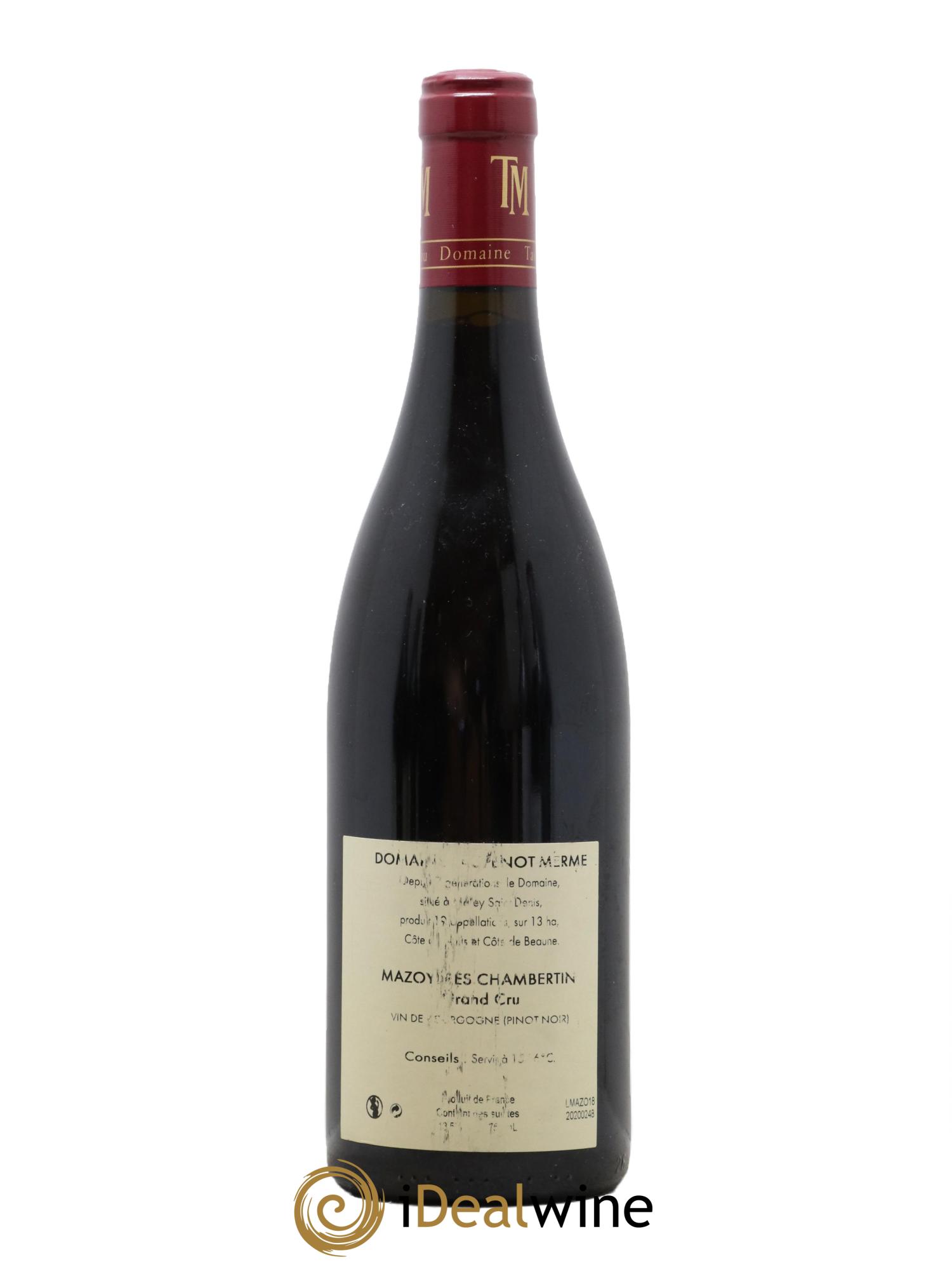 Mazoyères-Chambertin Grand Cru Taupenot-Merme 2018 - Posten von 1 Flasche - 1