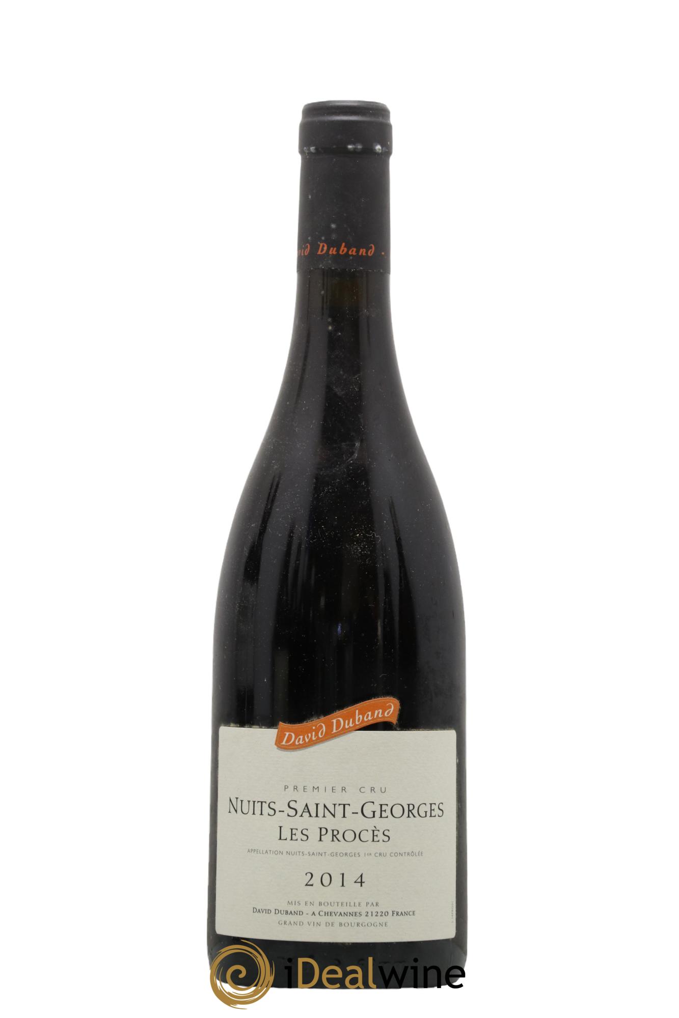 Nuits Saint-Georges 1er Cru Les Procès David Duband (Domaine) 2014 - Lot de 1 bouteille - 0