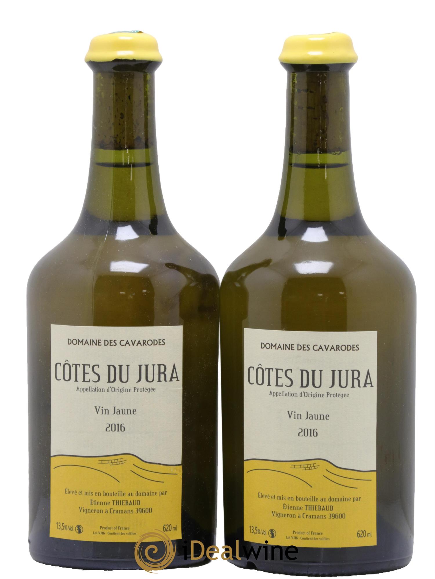 Côtes du Jura Vin Jaune Cavarodes (Domaine des) - Etienne Thiébaud 2016 - Lot de 2 clavelins - 0