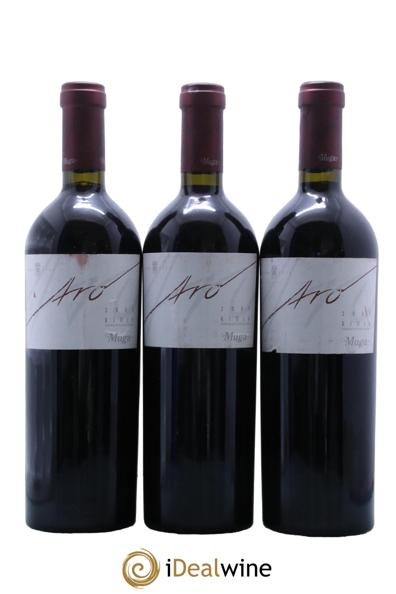 Rioja DOCA Aro Muga 2005 - Lot of 3 bottles - 0