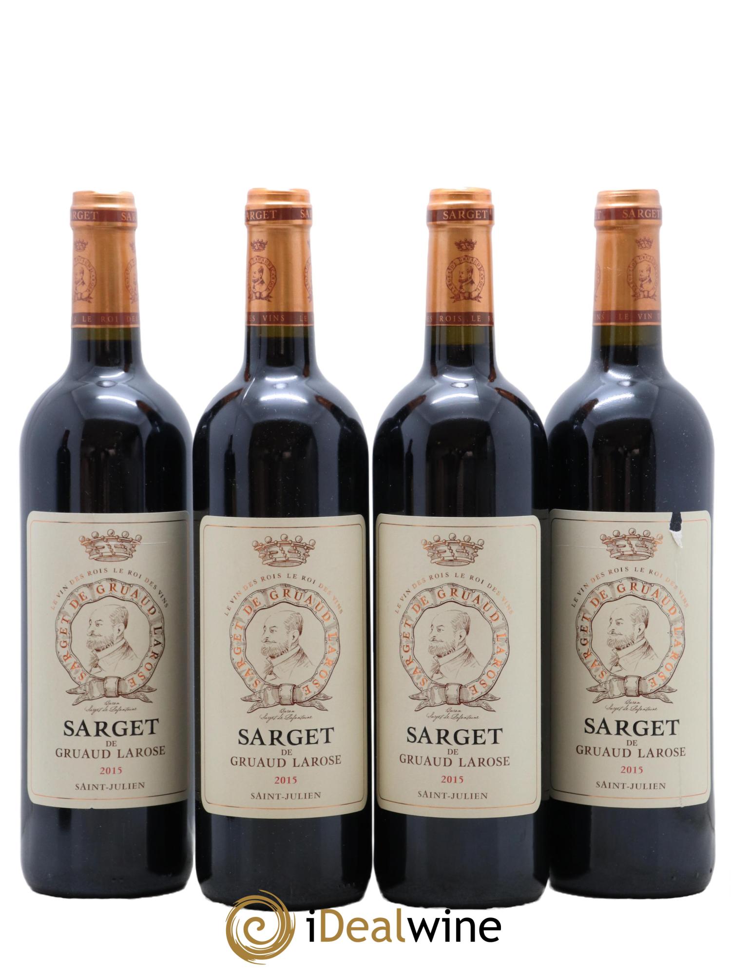 Sarget de Gruaud Larose Second Vin  2015 - Lot de 4 bouteilles - 0