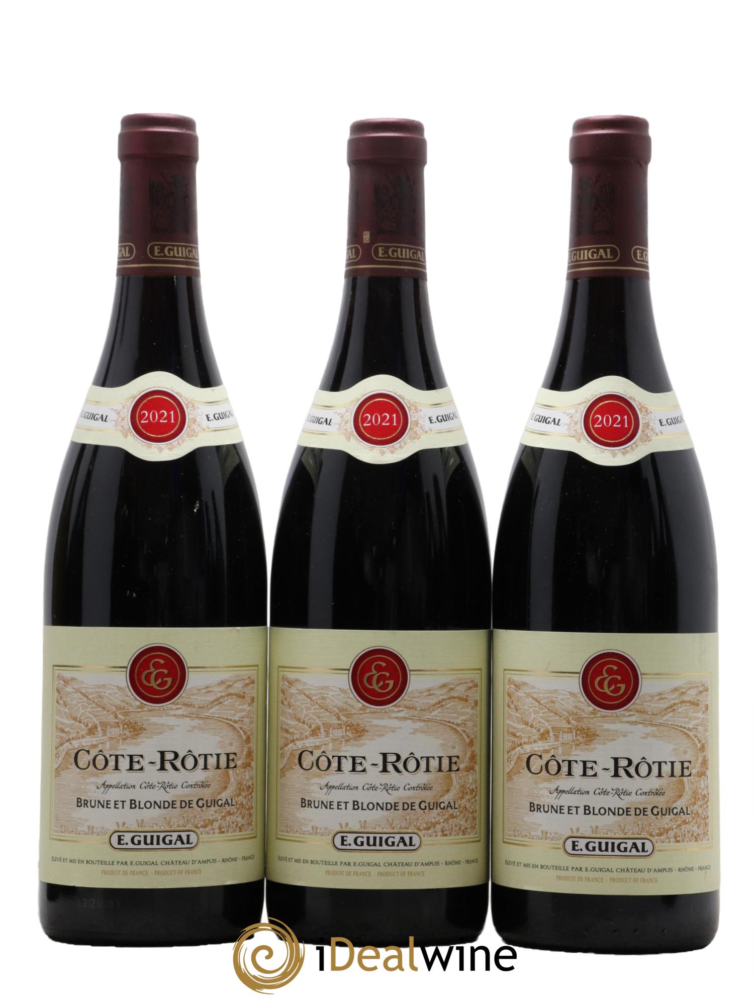 Côte-Rôtie Côtes Brune et Blonde Guigal  2021 - Lotto di 3 bottiglie - 0