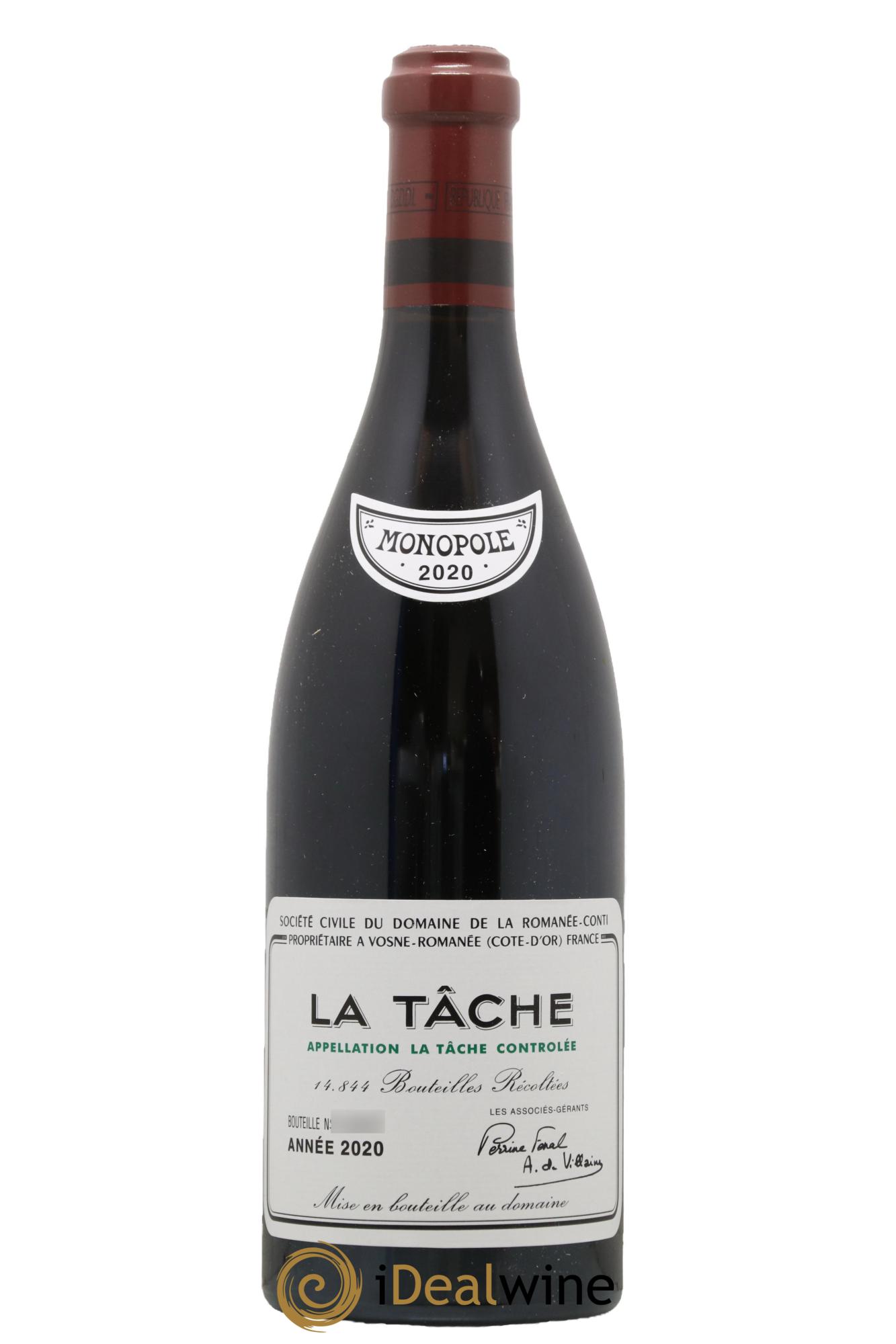 La Tâche Grand Cru Domaine de la Romanée-Conti 2020 - Lot de 1 bouteille - 0