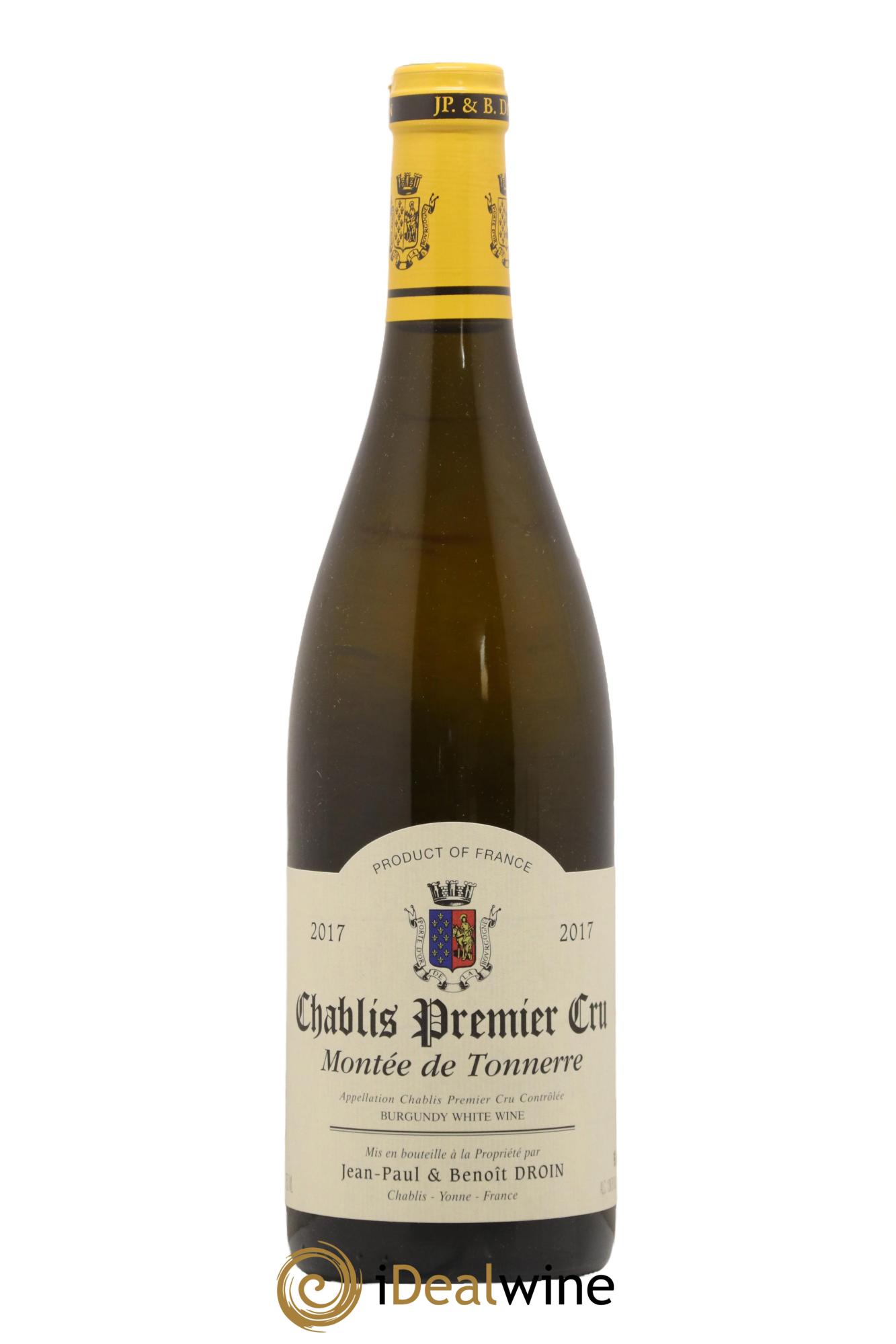 Chablis 1er Cru Montée de Tonnerre Jean-Paul & Benoît Droin (Domaine) 2017 - Lot de 1 bouteille - 0