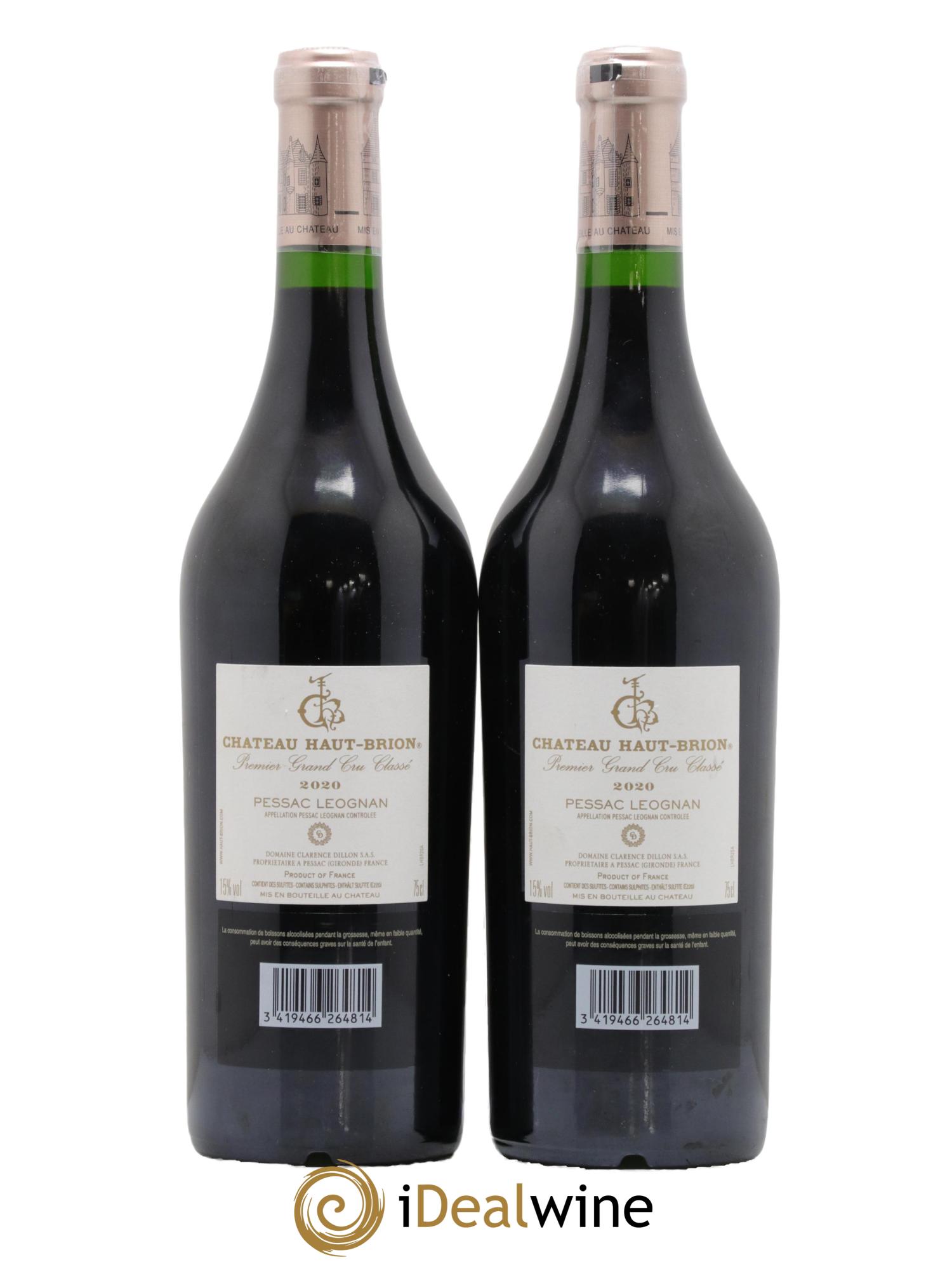 Château Haut Brion 1er Grand Cru Classé  2020 - Lot de 2 bouteilles - 1