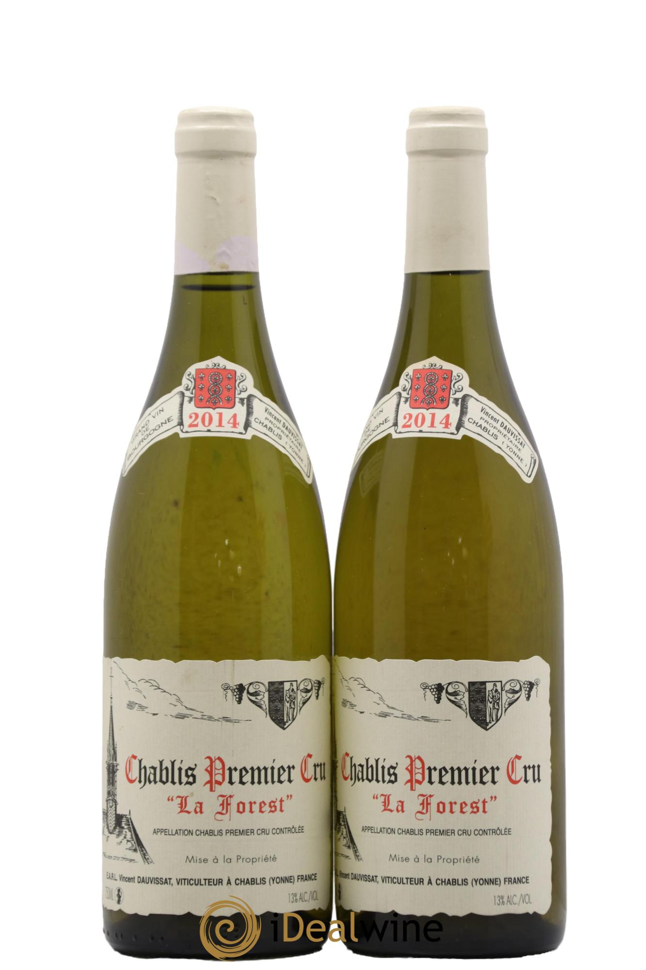 Chablis 1er Cru La Forest Vincent Dauvissat (Domaine) 2014 - Lot de 2 bouteilles - 0