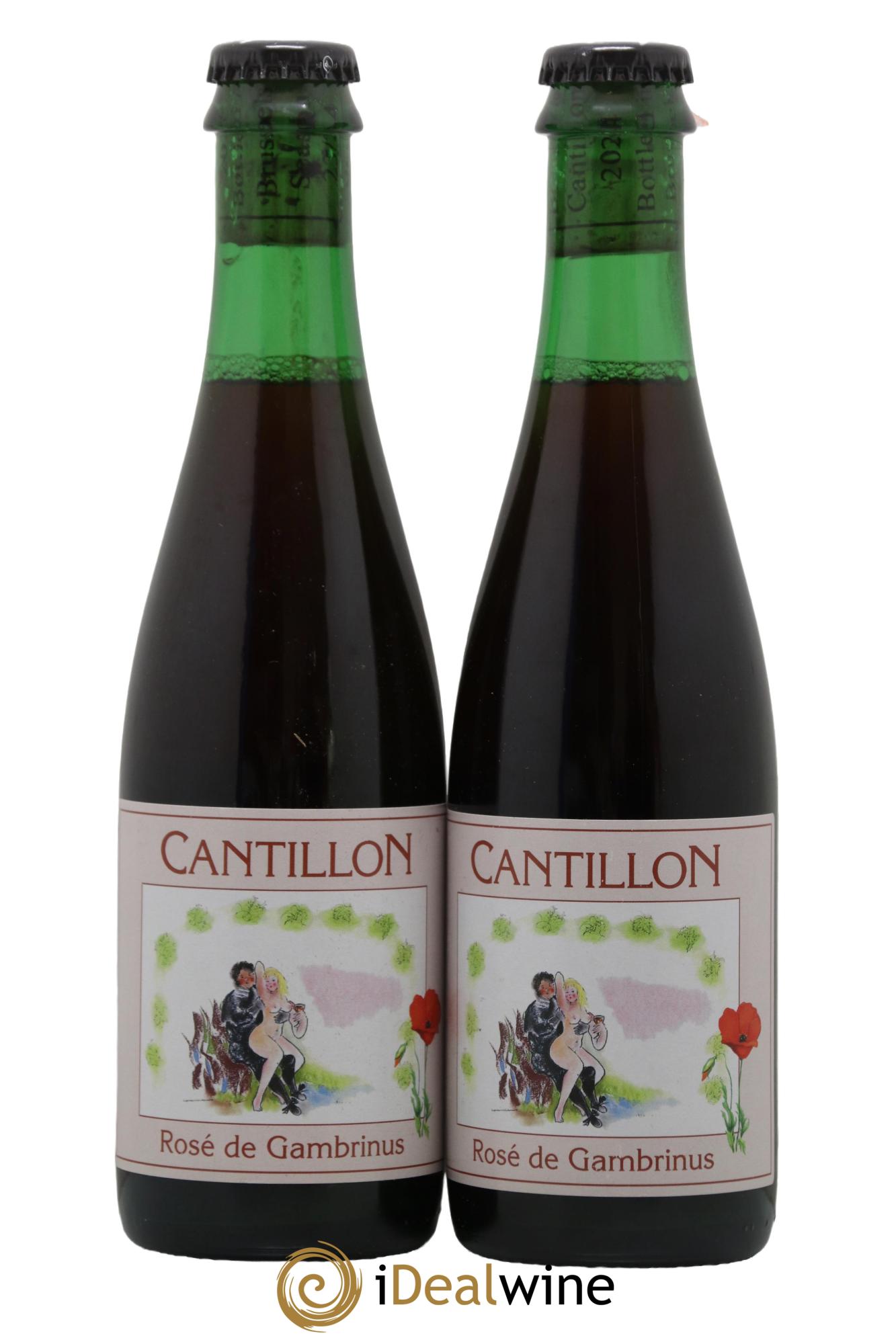 Bière Lambic Rosé de Gambrinus Cantillon Imbottigliato 2024 - Lotto di 2 mezze bottiglie - 0