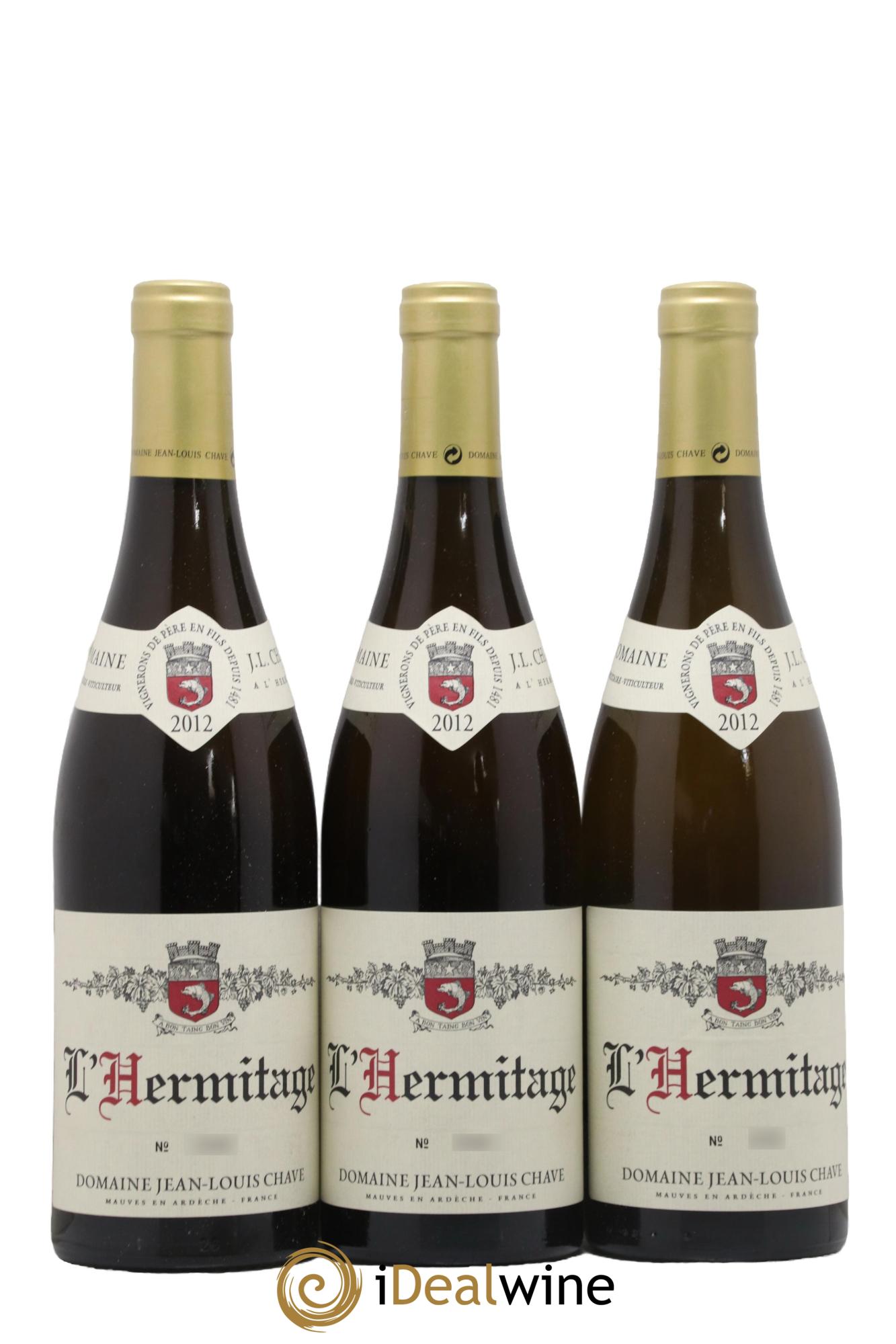 Hermitage Jean-Louis Chave 2012 - Posten von 3 Flaschen - 0