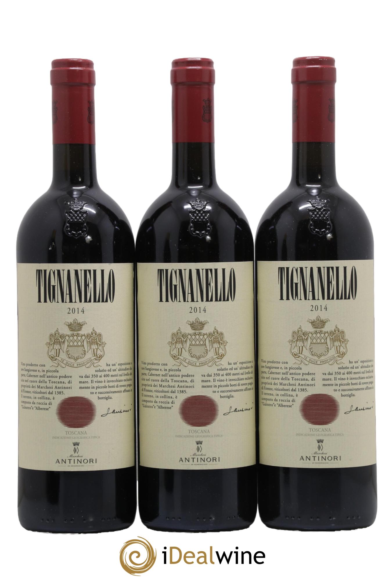 Toscana IGT Tignanello Tenuta Tignanello - Antinori 2014 - Lot of 3 bottles - 0