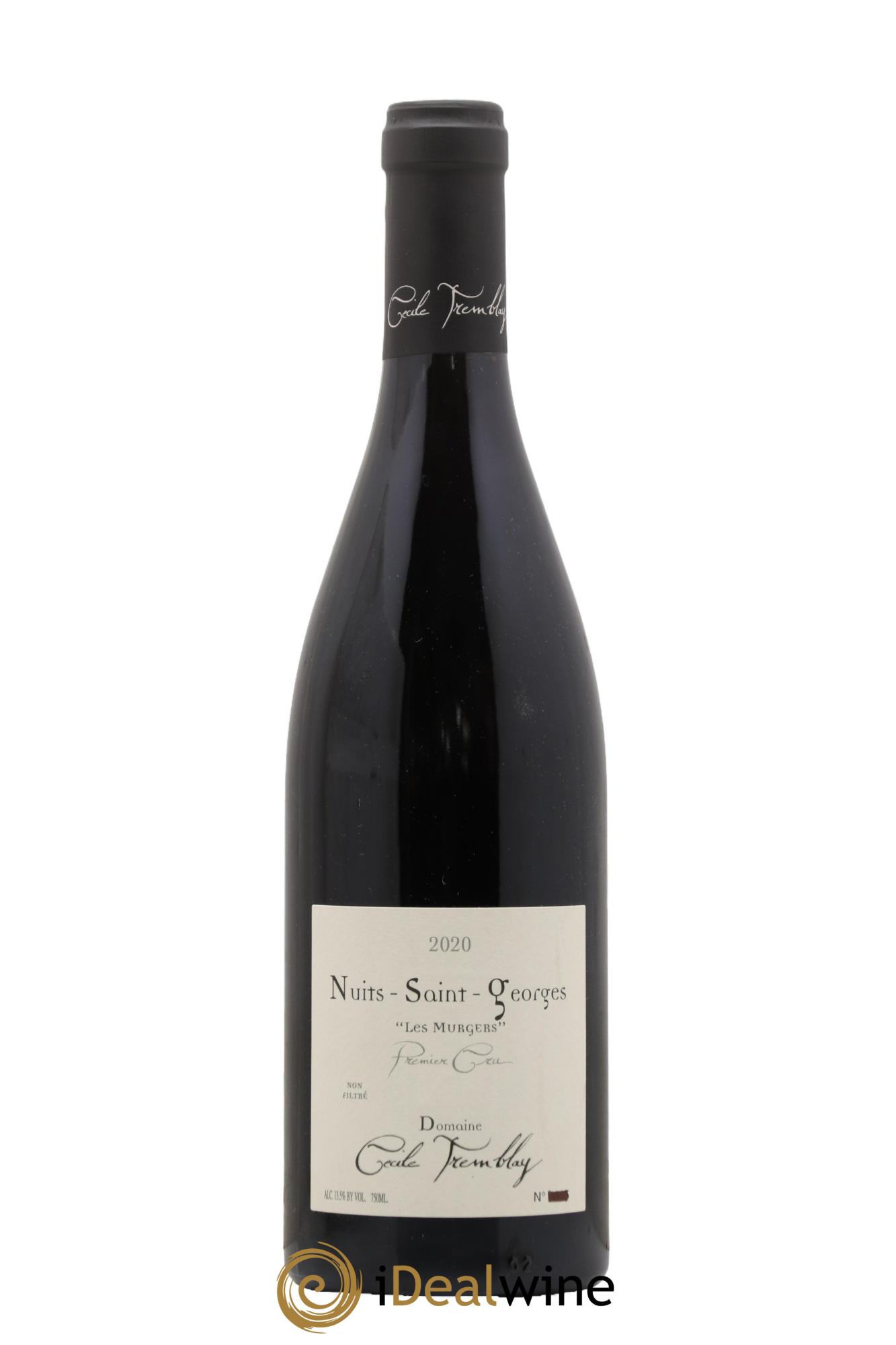 Nuits Saint-Georges 1er Cru Les Murgers Cécile Tremblay  2020 - Lot de 1 bouteille - 0