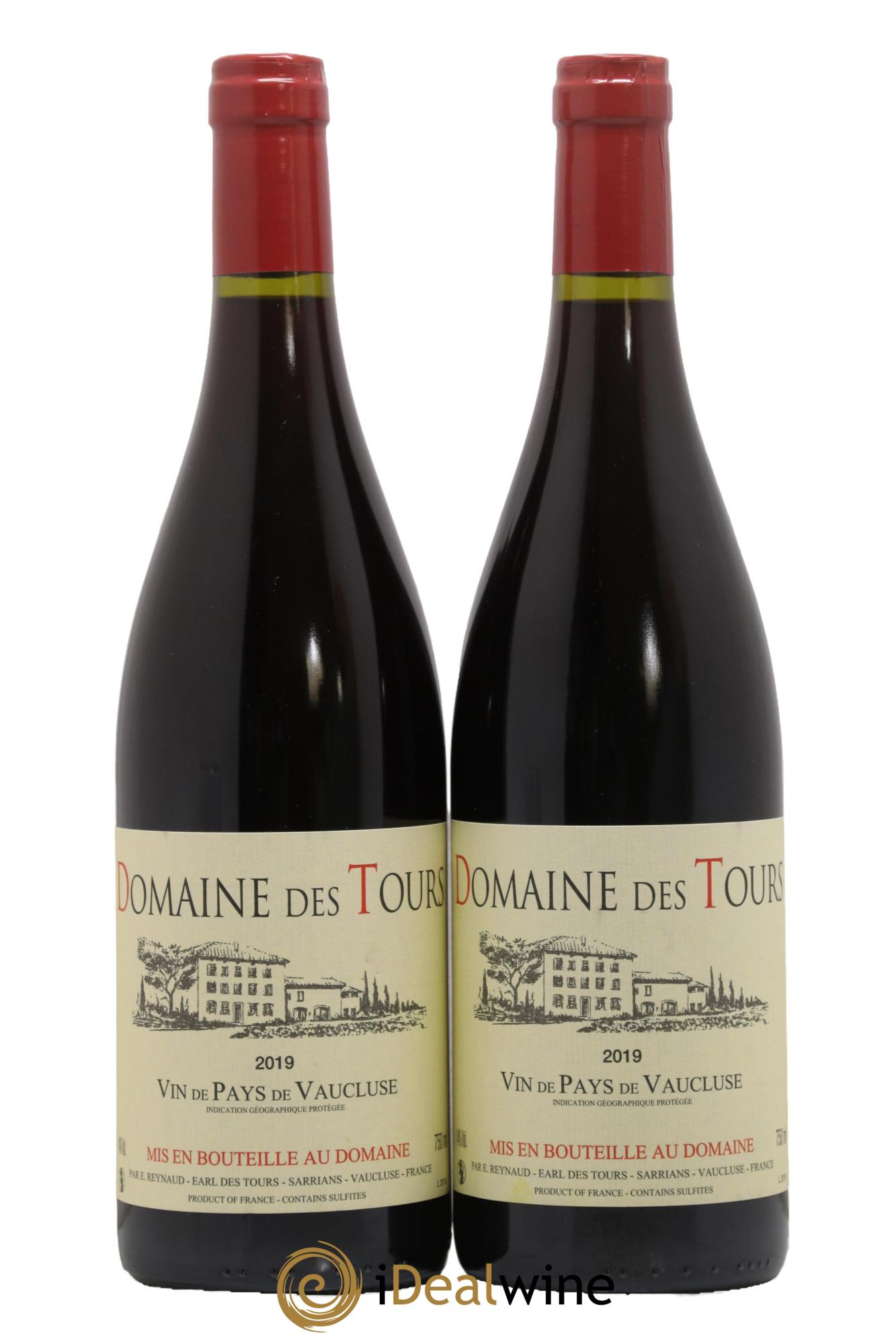 IGP Vaucluse (Vin de Pays de Vaucluse) Domaine des Tours Emmanuel Reynaud 2019 - Lot de 2 bouteilles - 0