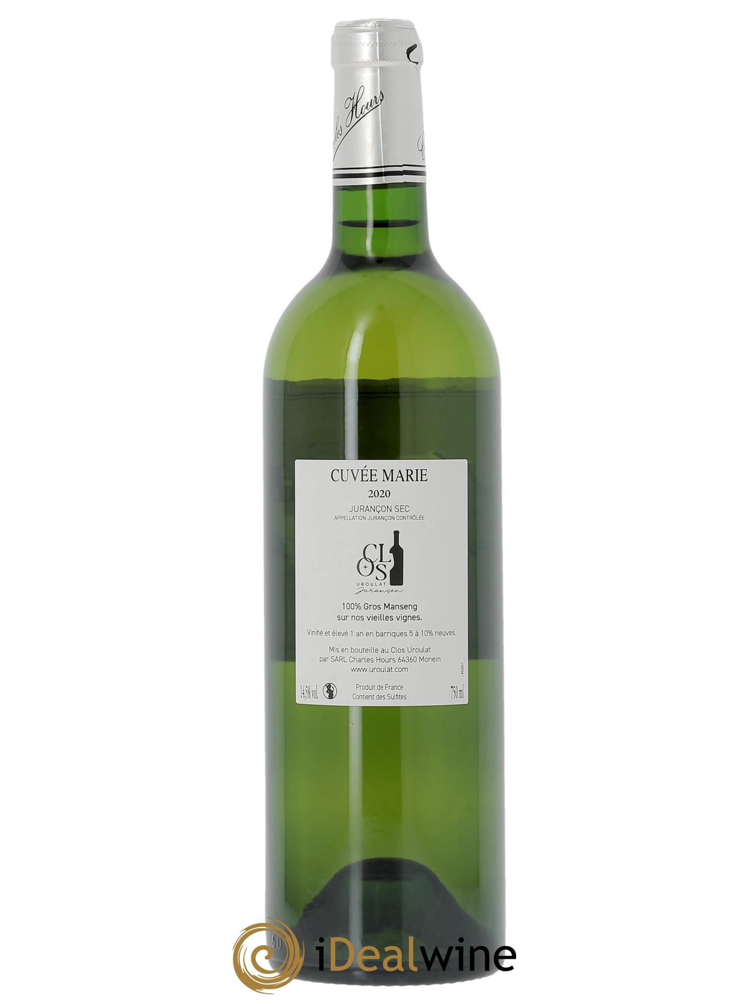 Jurançon Sec Uroulat  Cuvée Marie Charles Hours  2020 - Posten von 1 Flasche - 1