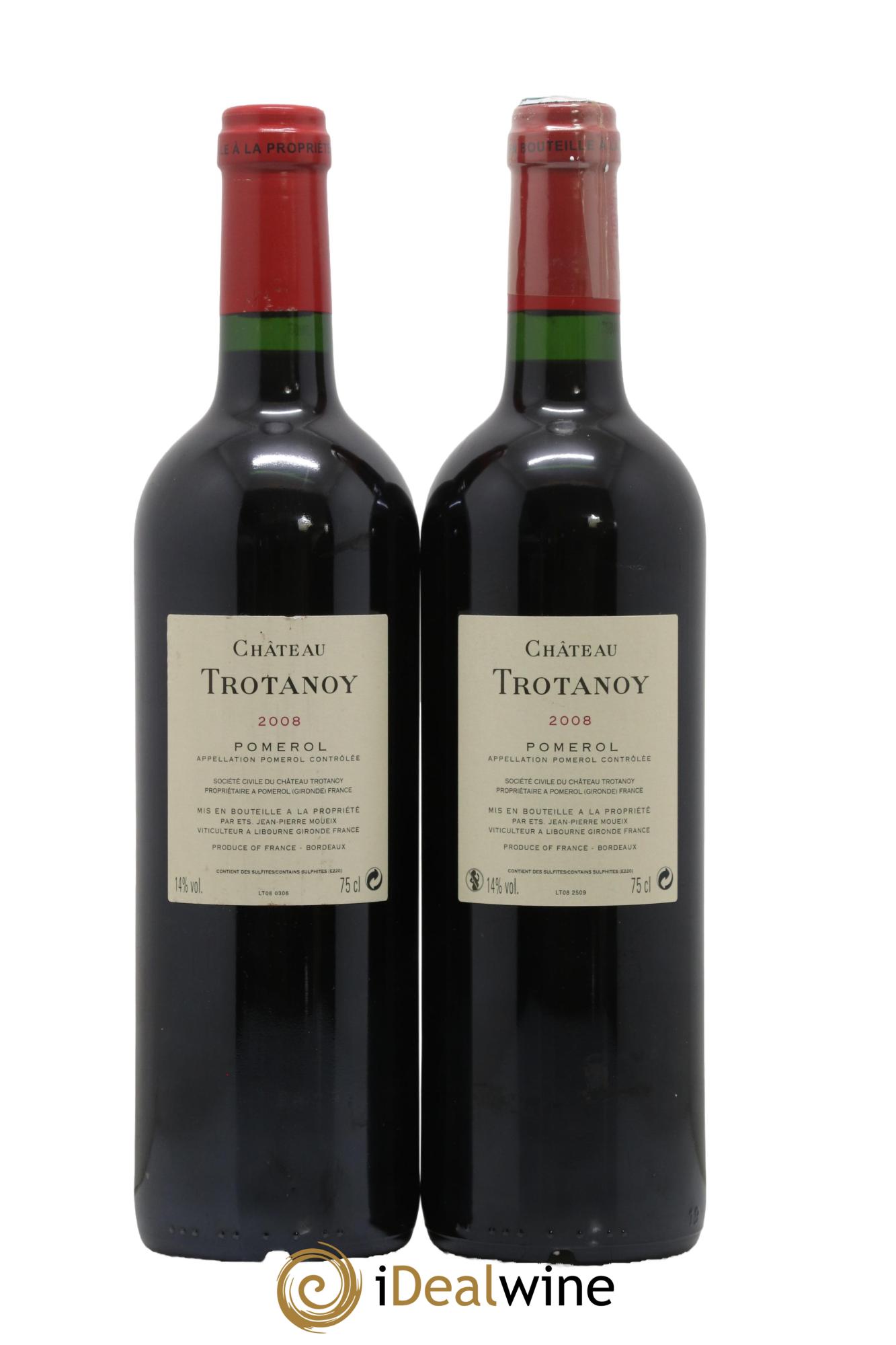 Château Trotanoy  2008 - Lotto di 2 bottiglie - 1