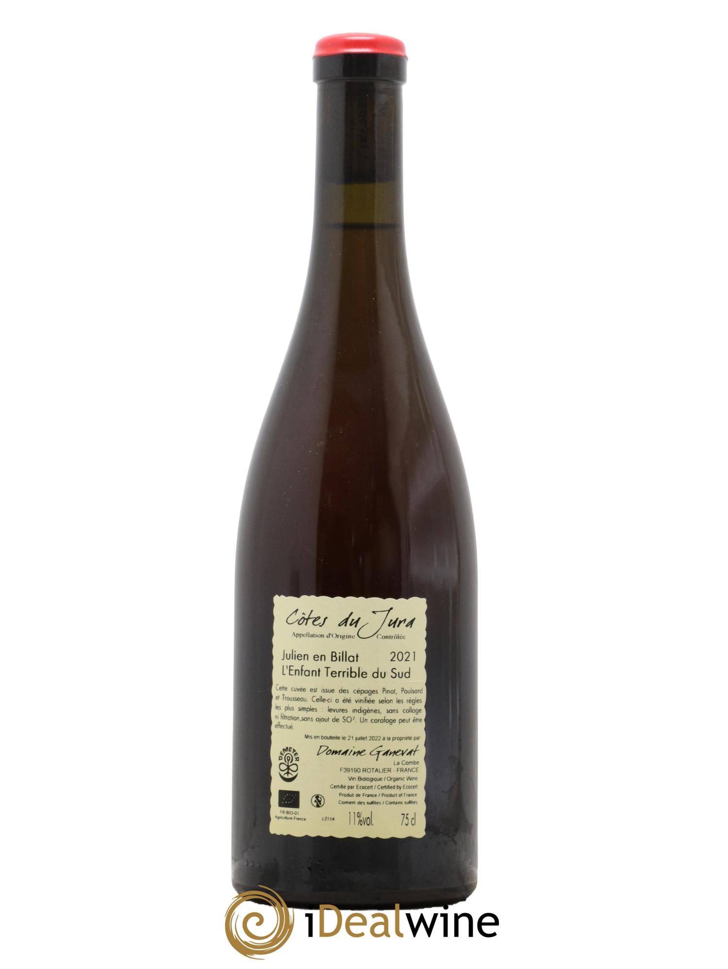 Côtes du Jura Julien en Billat l'enfant terrible du Sud Jean-François Ganevat (Domaine) 2021 - Lot of 1 bottle - 1