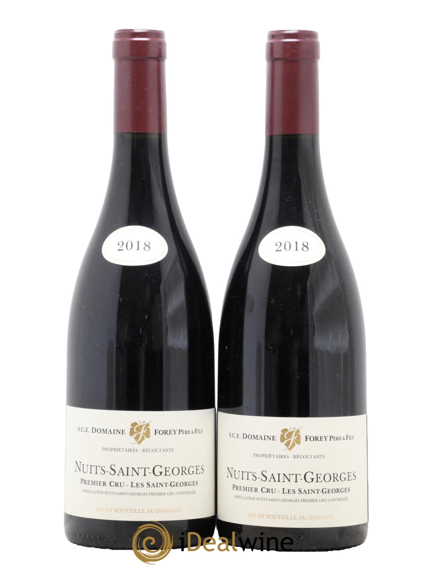 Nuits Saint-Georges 1er Cru Les Saint-Georges Forey Père et Fils (Domaine) 2018 - Lot of 2 bottles - 0