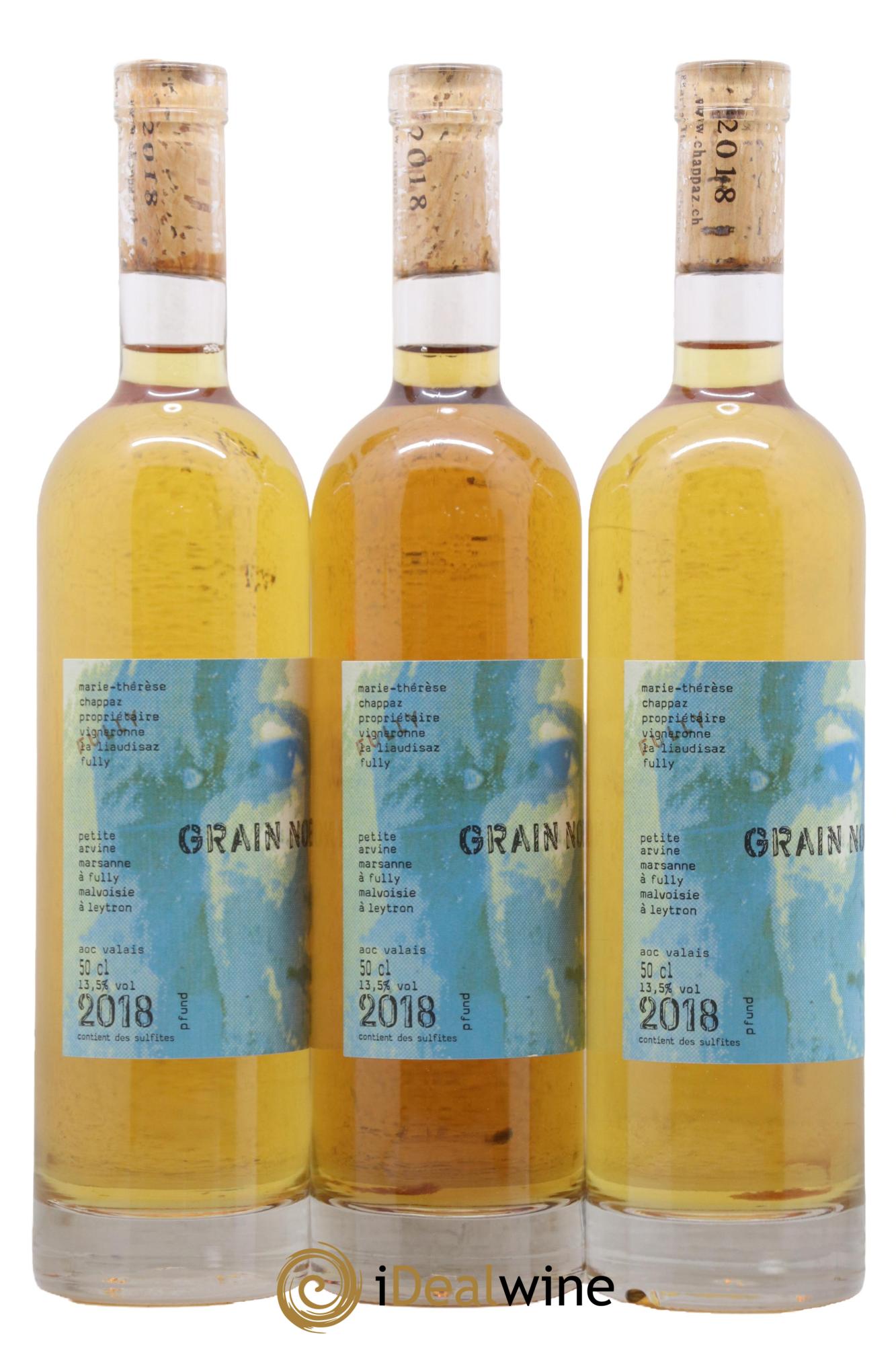 Valais Grain Noble Marsanne Blanche Petite Arvine Marie-Thérèse Chappaz - Domaine Les Claives 2018 - Lot de 3 format 50cls - 1