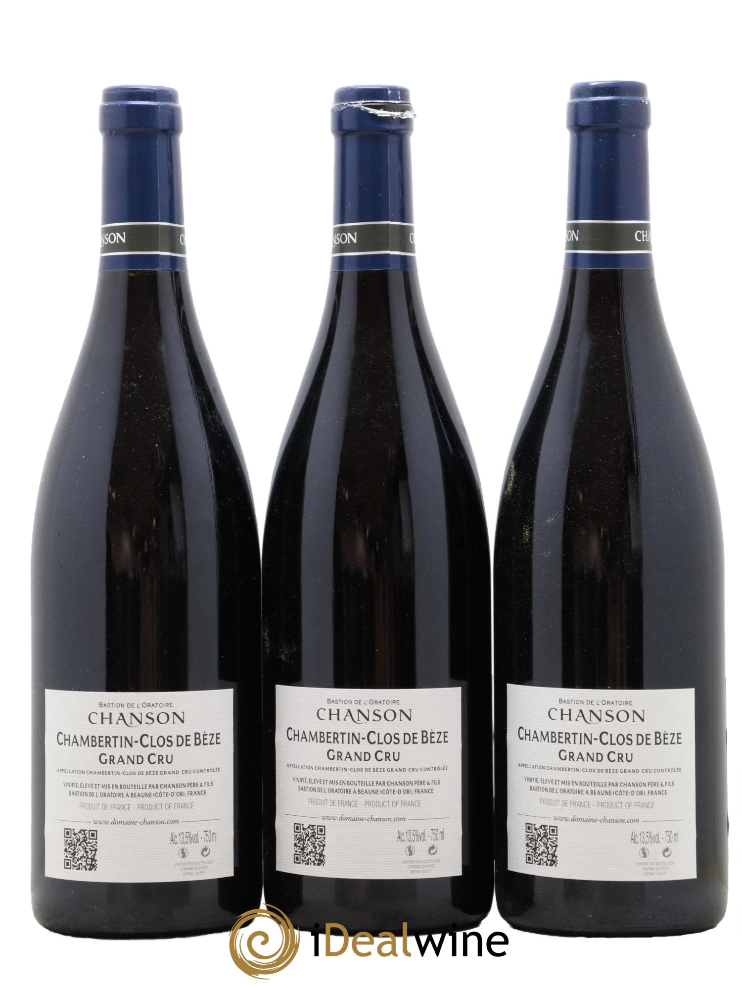 Chambertin Grand Cru Clos De Bèze Chanson 2015 - Lot de 3 bouteilles - 1