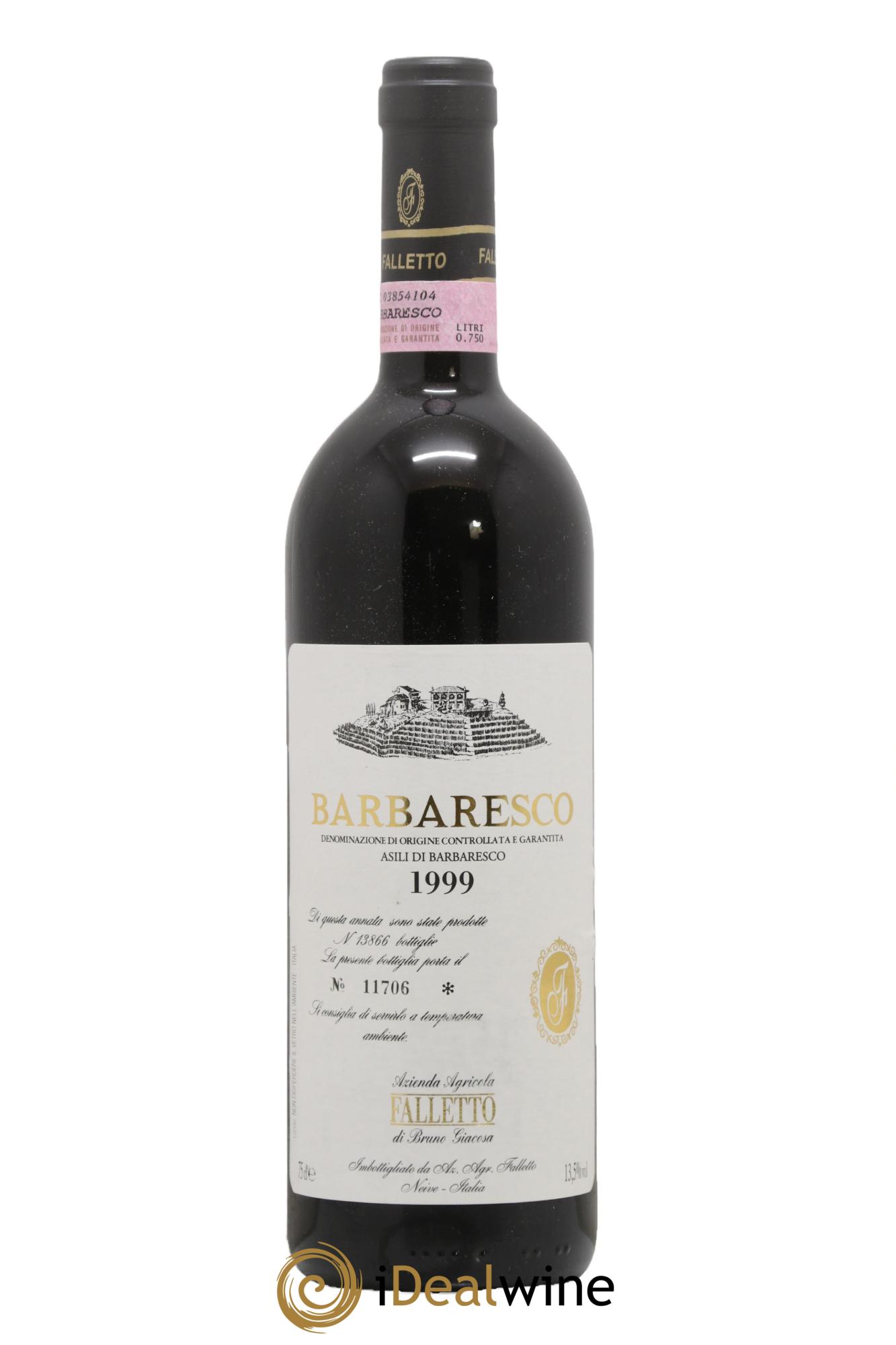 Barbaresco DOCG Falletto - Bruno Giacosa 1999 - Lotto di 1 bottiglia - 0