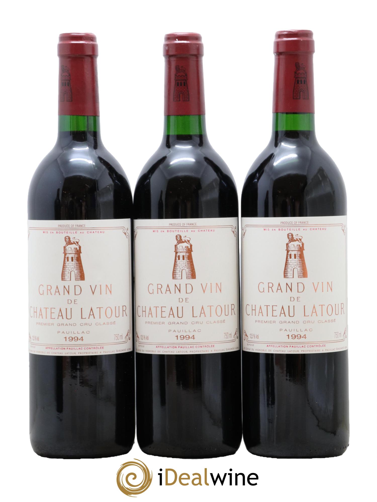 Château Latour 1er Grand Cru Classé 1994 - Posten von 3 Flaschen - 0