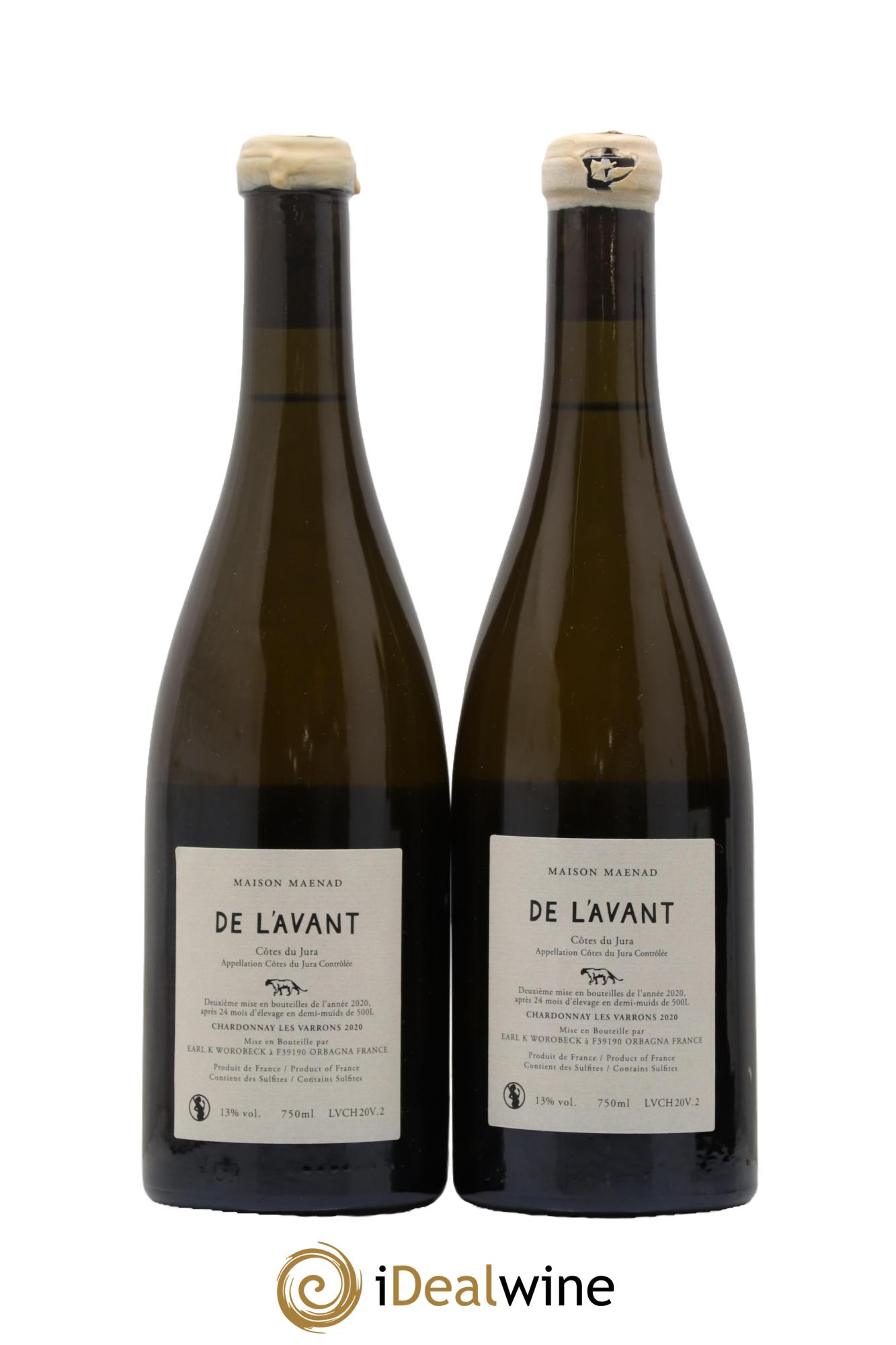 Côtes du Jura De L Avant 24 Mois Maenad 2020 - Lot of 2 bottles - 1