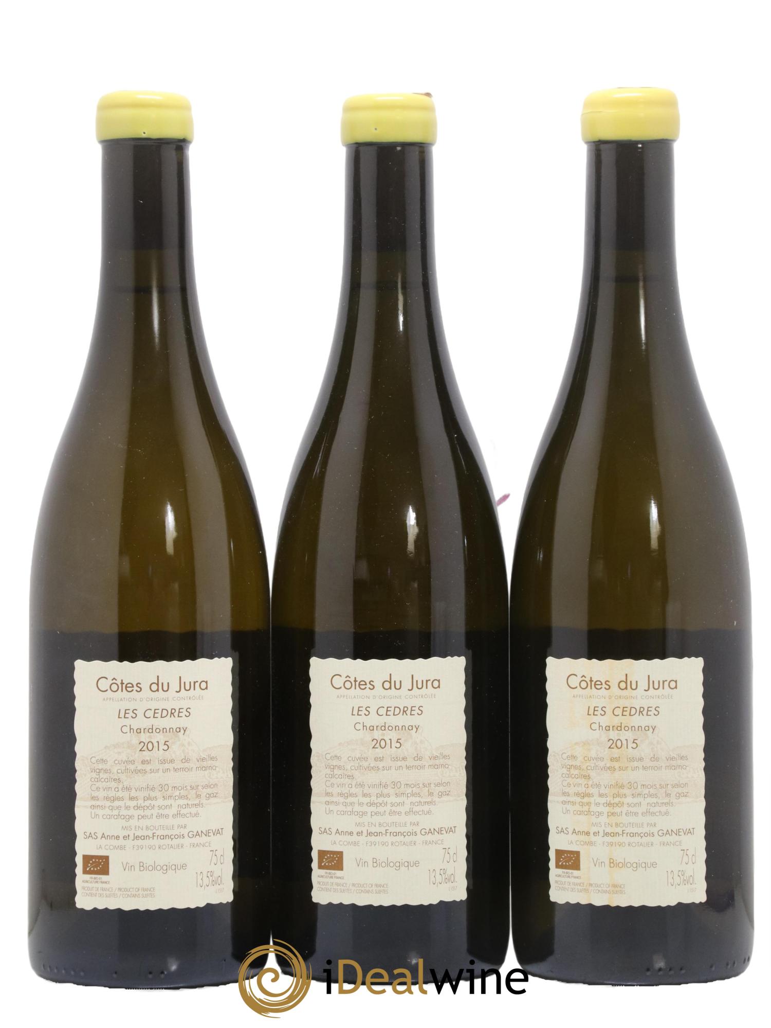 Vin de France (anciennement Côtes du Jura) Les Cèdres Anne et Jean François Ganevat 2015 - Lot de 3 bouteilles - 1