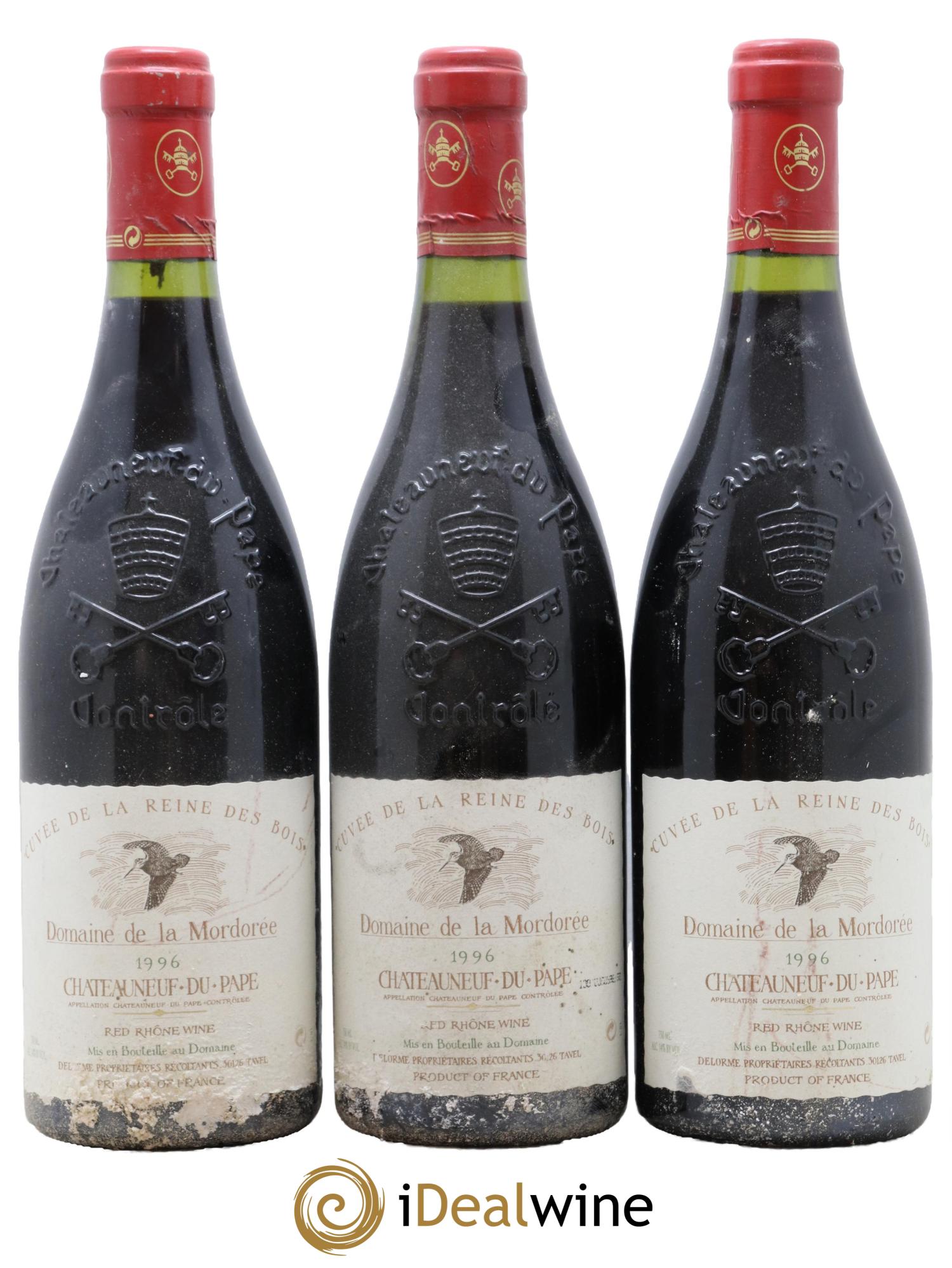 Châteauneuf-du-Pape  Cuvée de la Reine des Bois La Mordorée (Domaine de) 1996 - Lot de 3 bouteilles - 0