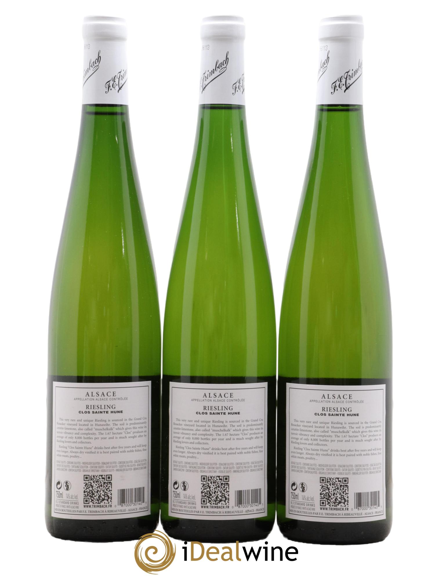 Alsace Riesling Clos Sainte-Hune Trimbach (Domaine)  2011 - Lot de 3 bouteilles - 1