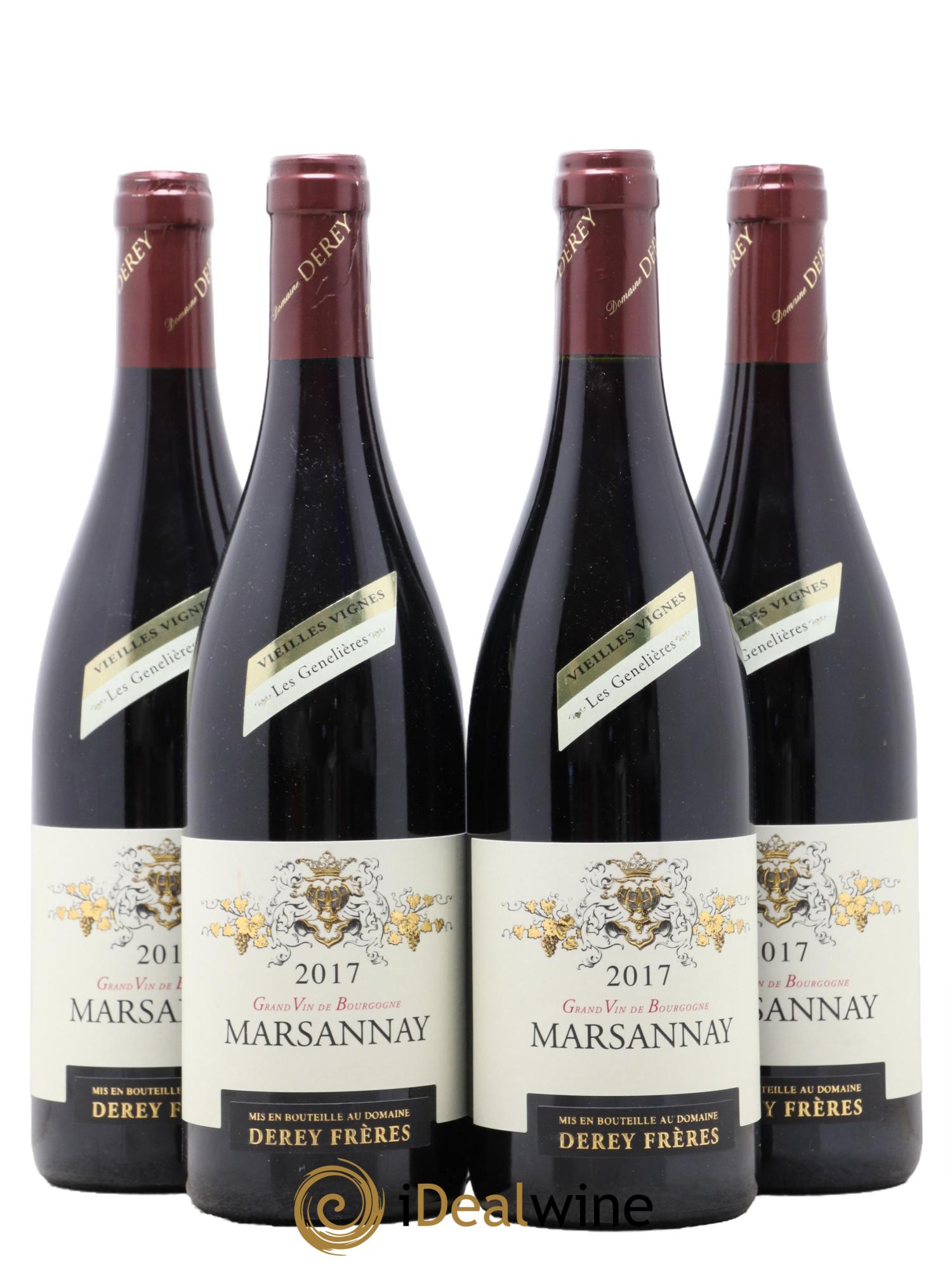 Marsannay Les Genelières Vieilles Vignes Domaine Derey 2017 - Lot de 4 bouteilles - 0