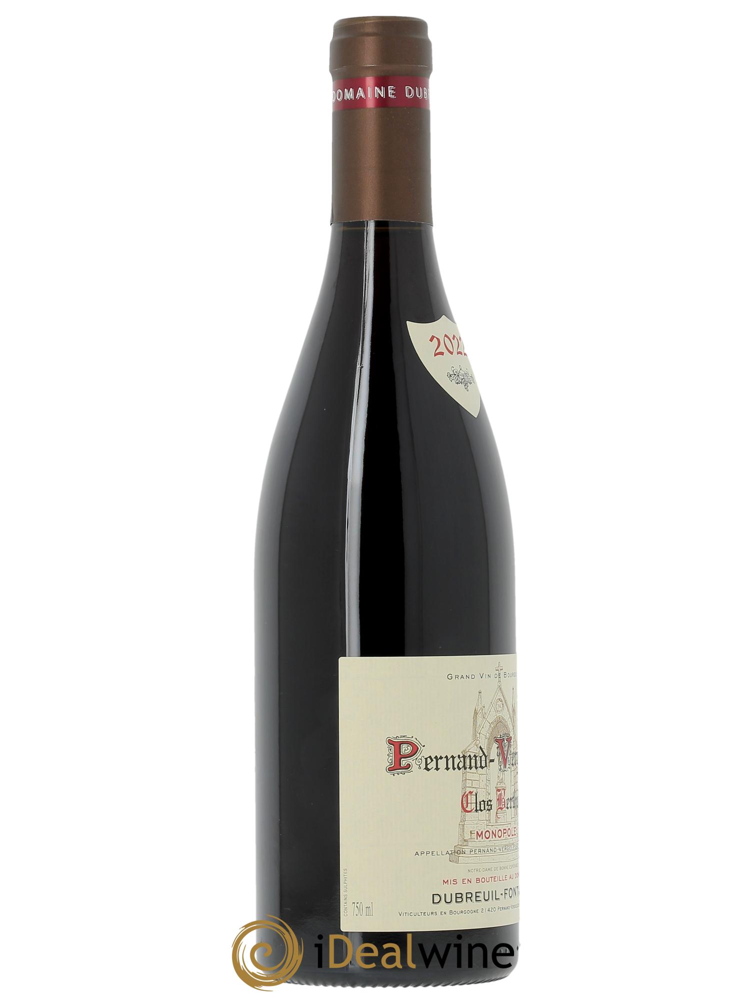 Pernand-Vergelesses Clos Berthet Domaine Dubreuil Fontaine  2022 - Posten von 1 Flasche - 1