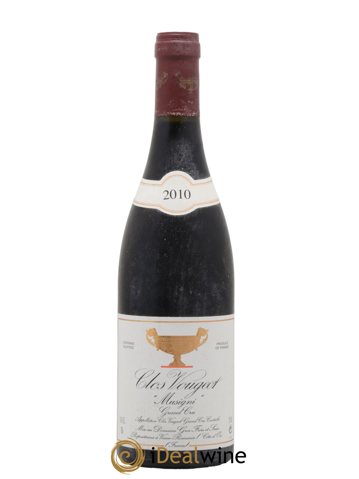 Clos de Vougeot Grand Cru Musigni Gros Frère & Soeur 2010 - Lot of 1 bottle - 0