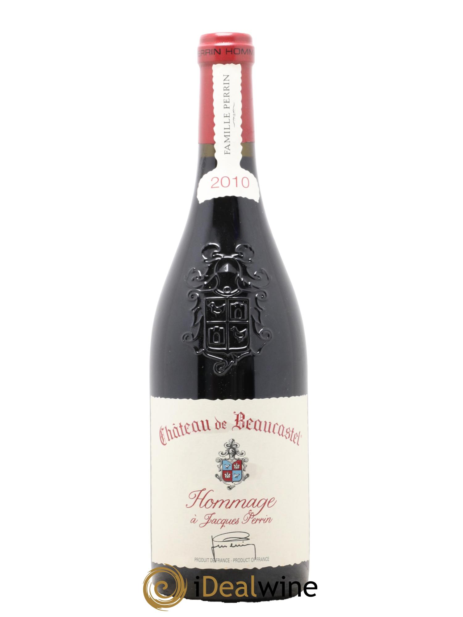 Châteauneuf-du-Pape Château de Château de Beaucastel Hommage à Jacques Perrin Famille Perrin 2010 - Lot de 1 bouteille - 0