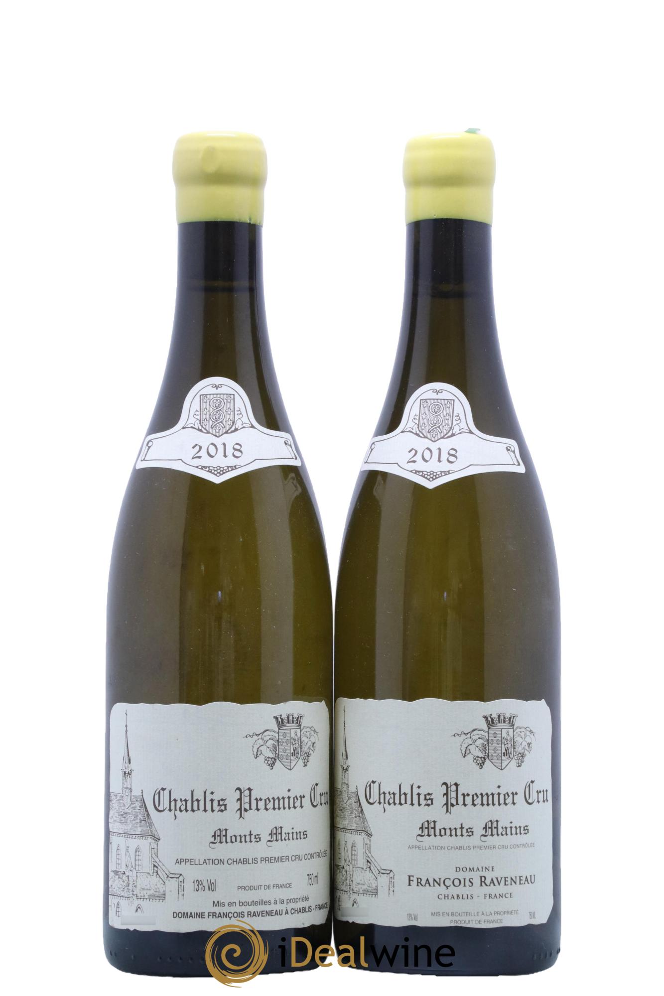 Chablis 1er Cru Monts Mains Raveneau (Domaine)  2018 - Posten von 2 Flaschen - 0