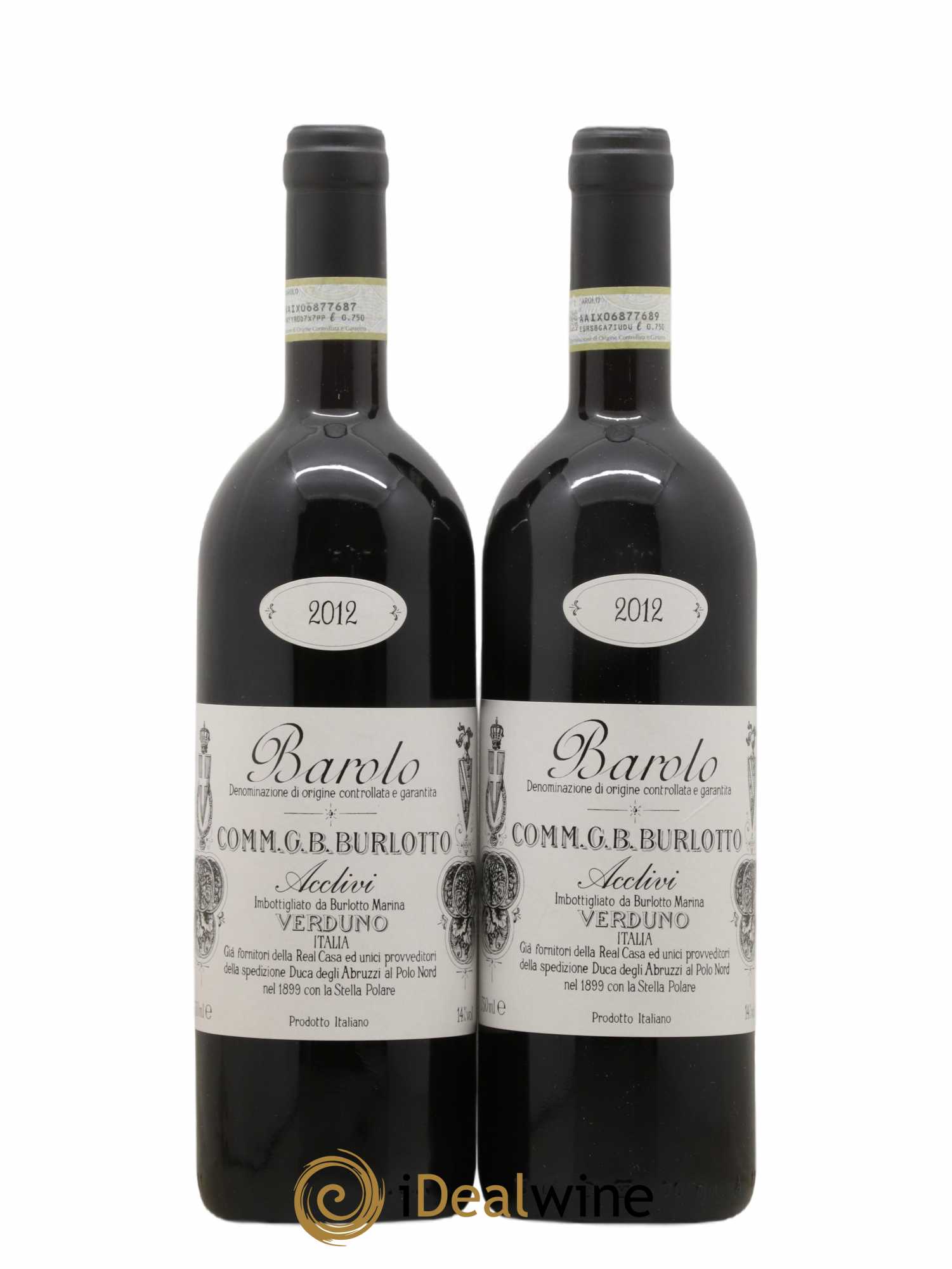 Barolo DOCG Acclivi Comm. Giovan Battista Burlotto 2012 - Lot de 2 bouteilles - 0