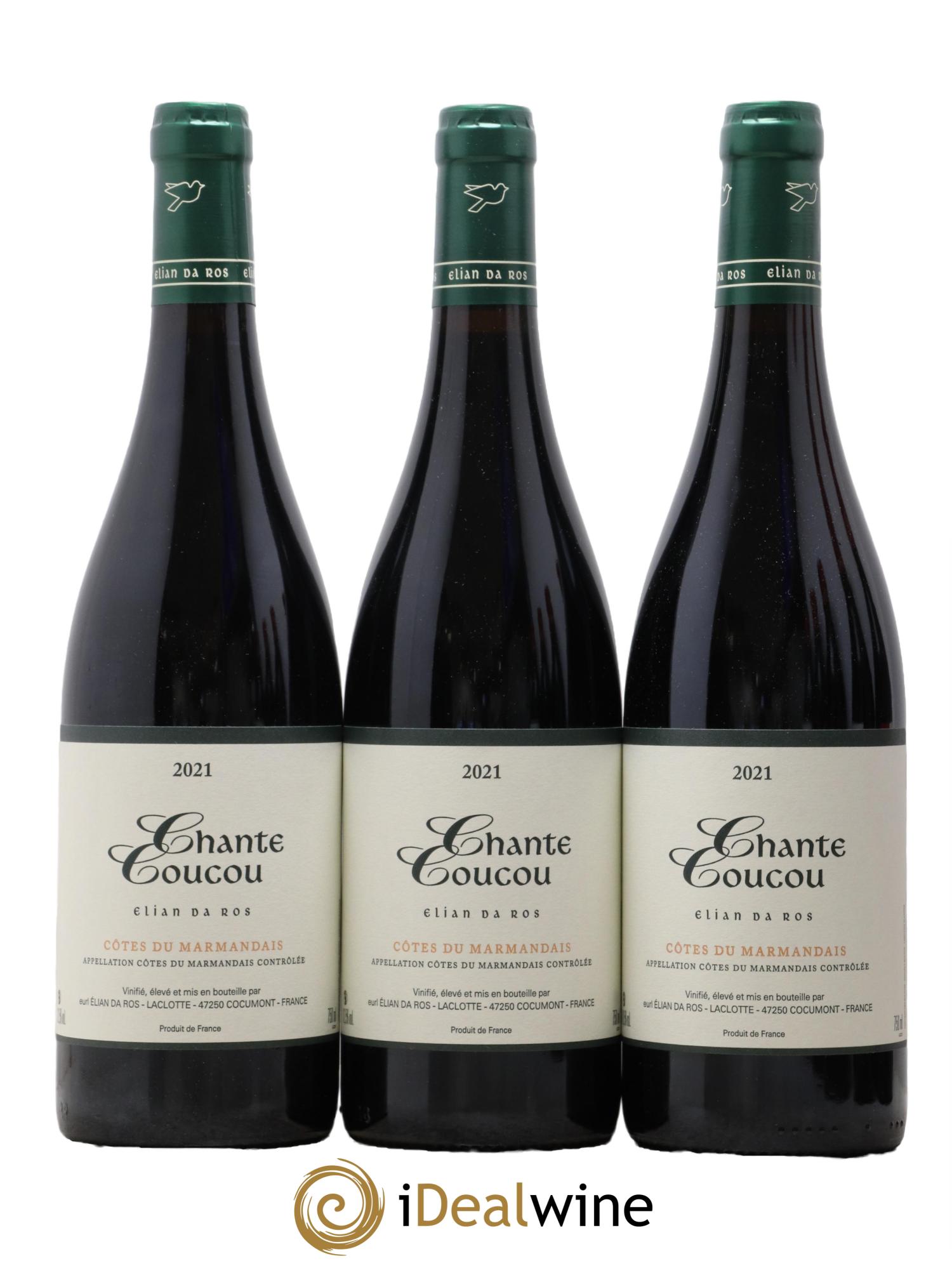 Côtes du Marmandais Chante Coucou Elian Da Ros (Domaine) 2021 - Lot de 3 bouteilles - 0