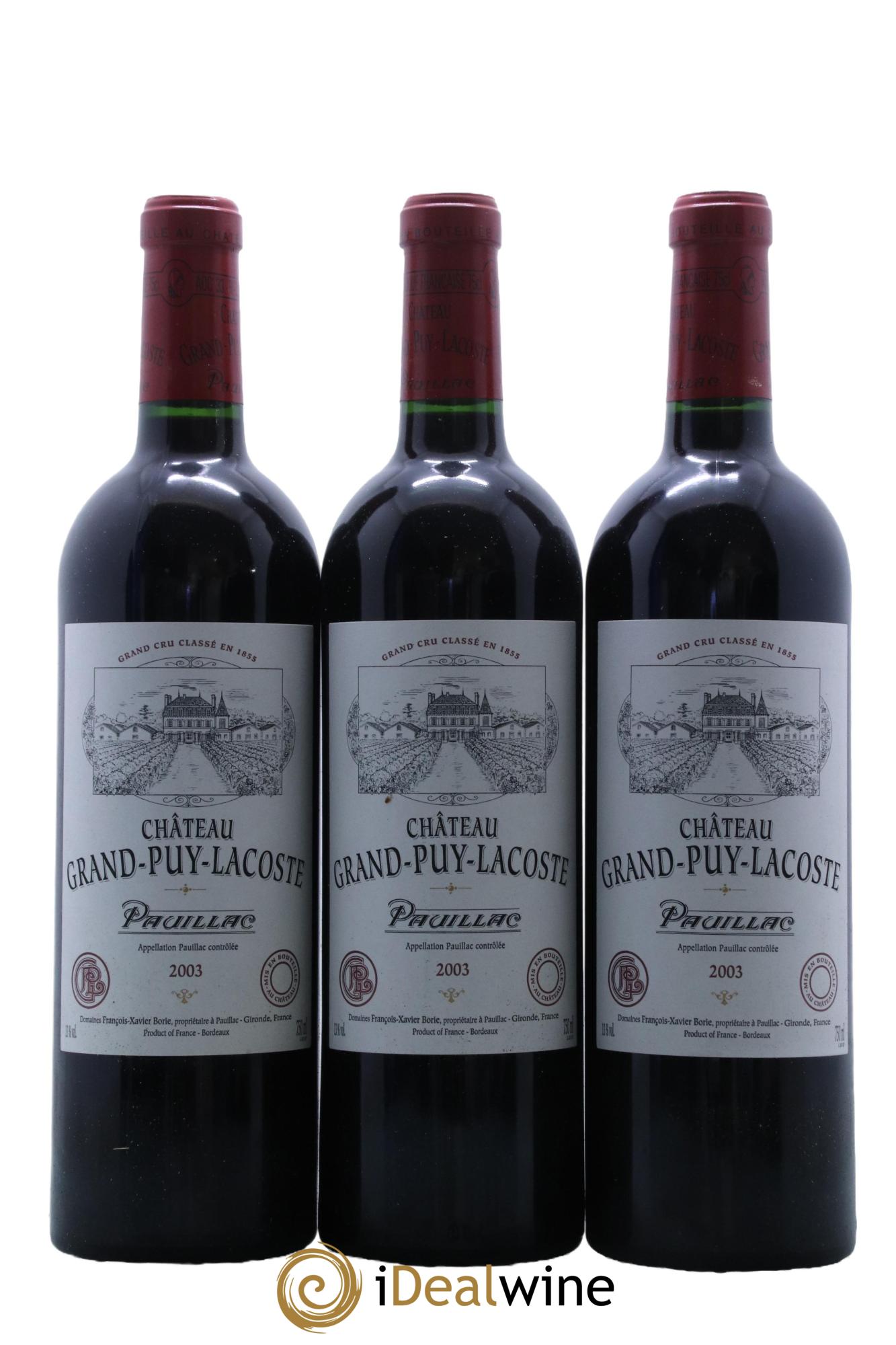 Château Grand Puy Lacoste 5ème Grand Cru Classé  2003 - Lot de 12 bouteilles - 4