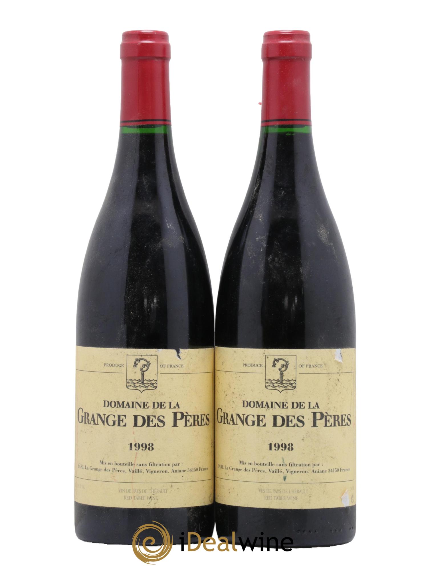 IGP Pays d'Hérault Grange des Pères Laurent Vaillé 1998 - Lot de 2 bouteilles - 0